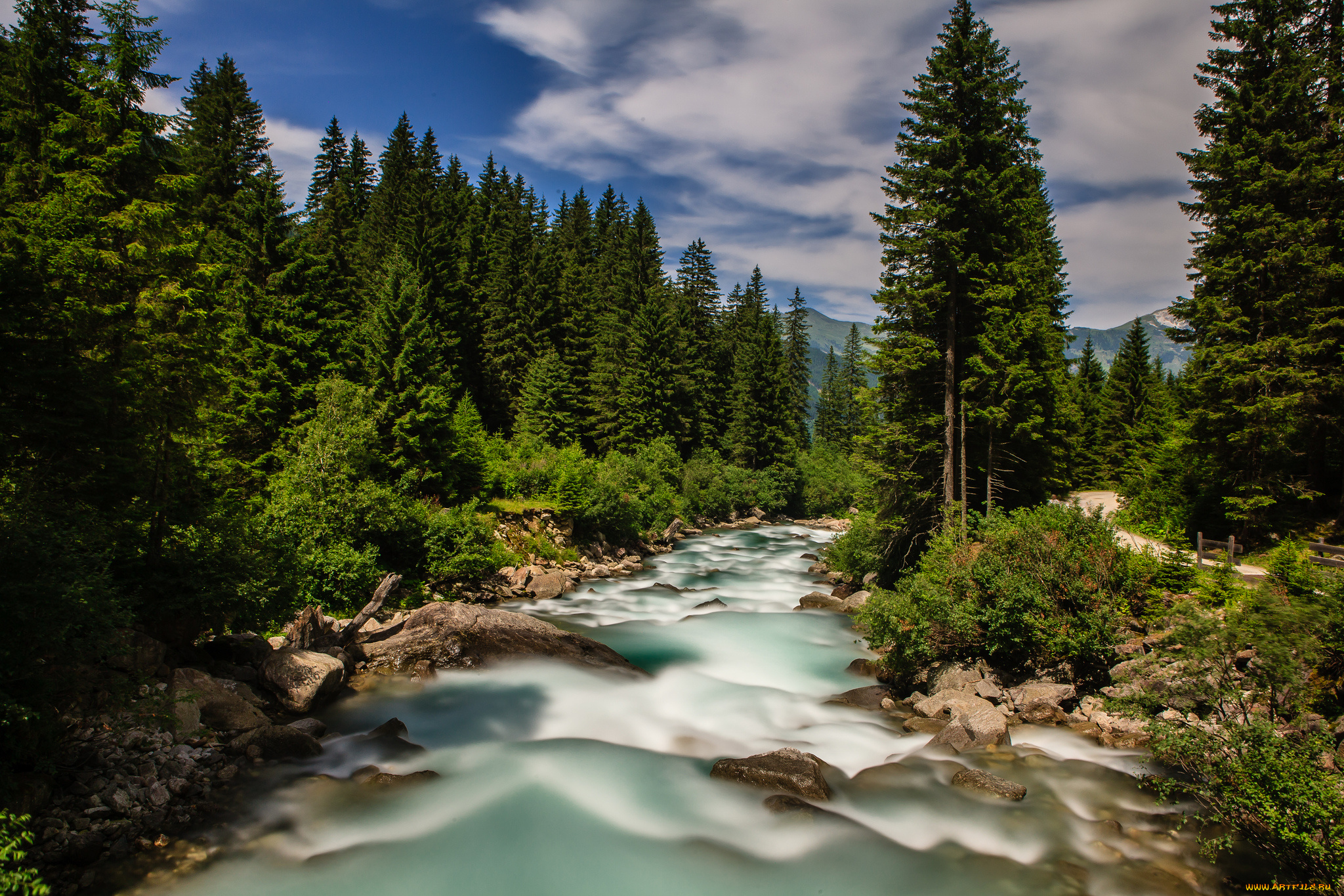 krimmler, ache, river, austria, природа, реки, озера, alps, река, кримлер-ахе, альпы, австрия, лес