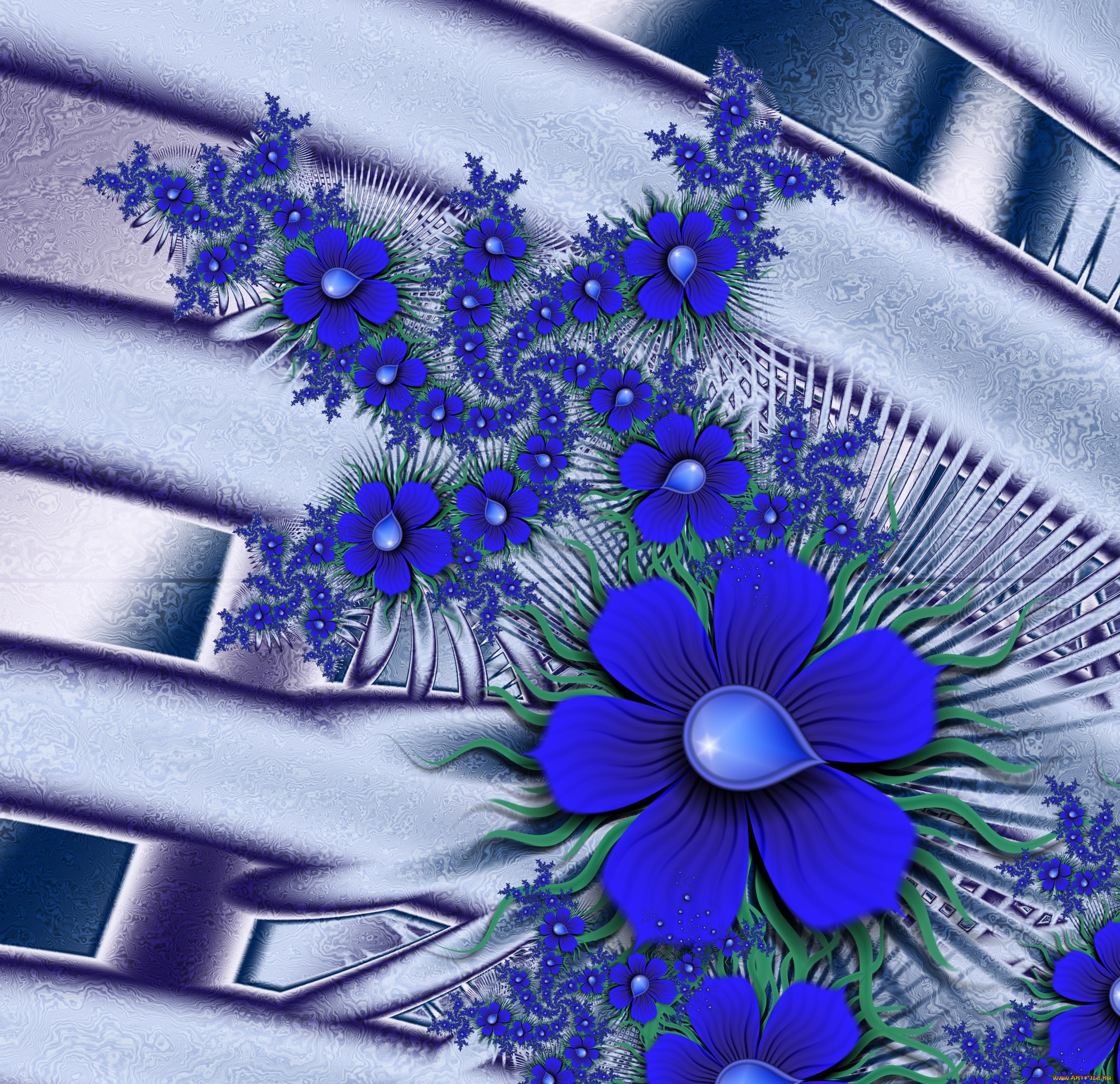 3д, графика, flowers, цветы, лепестки, узор, цвета, фон