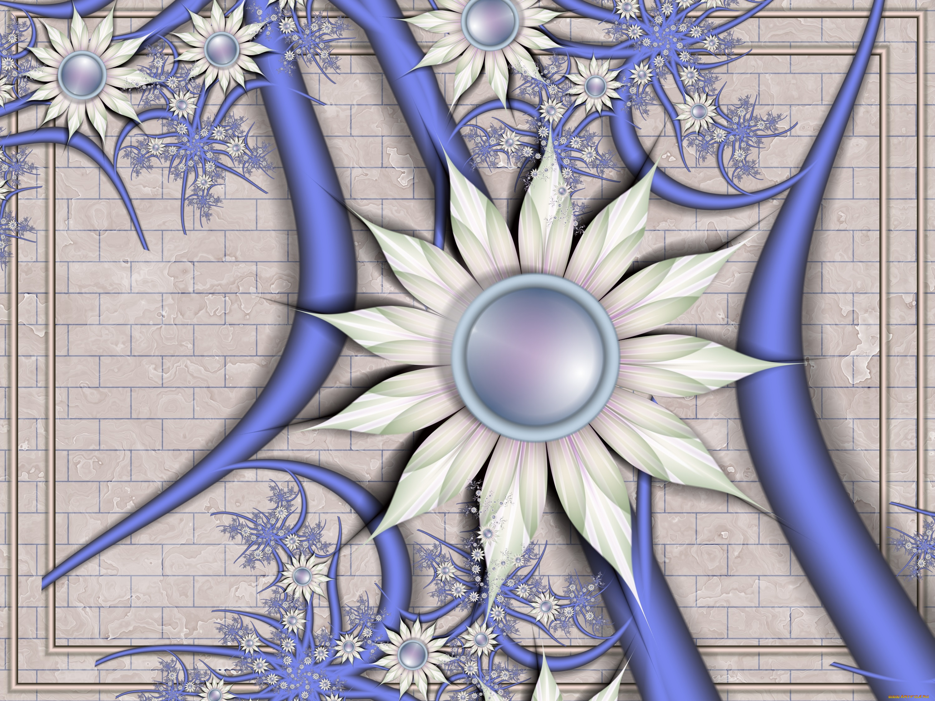 3д, графика, flowers, цветы, цвета, узор, фон, лепестки