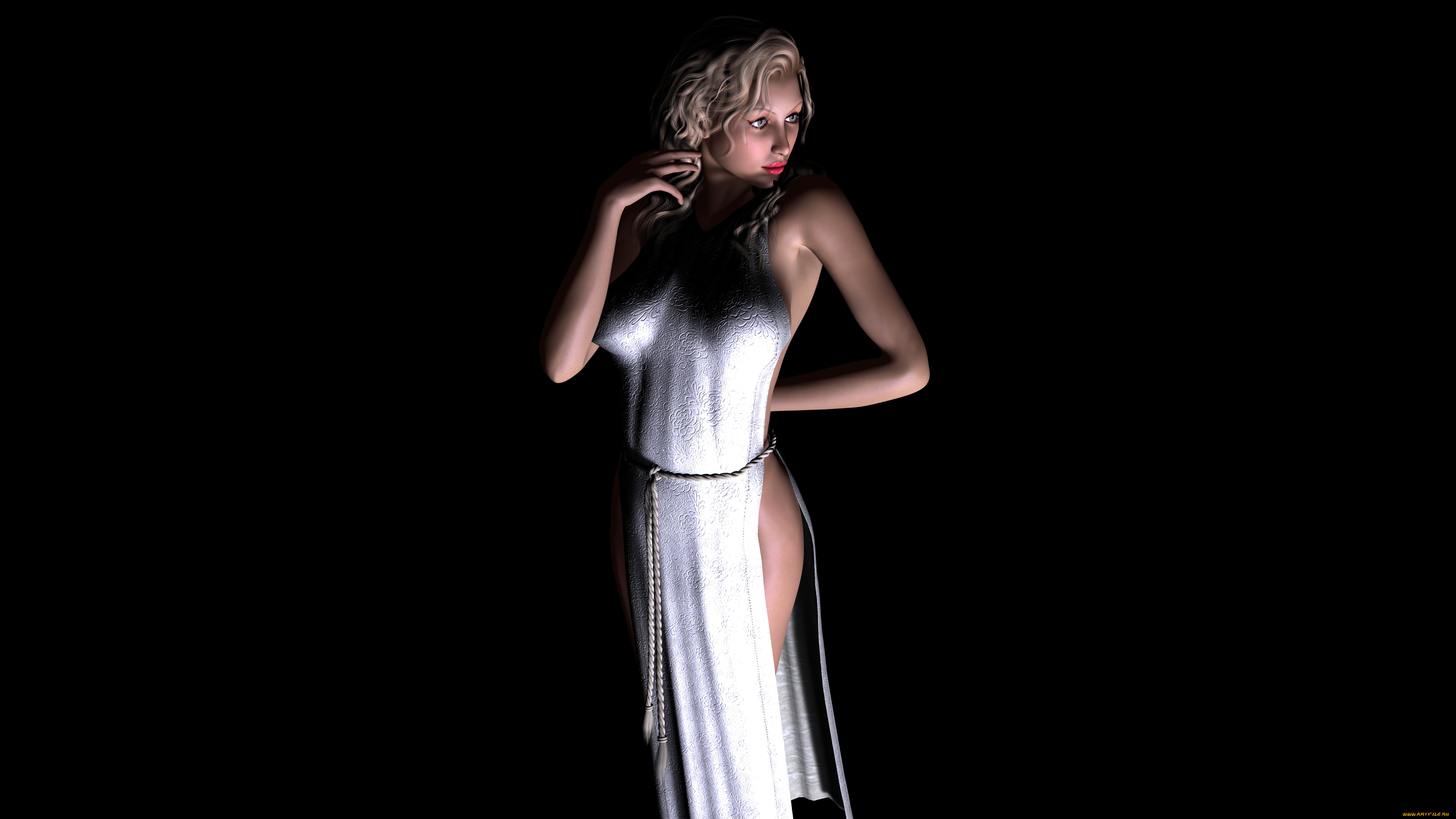 3д, графика, people, люди, платье, девушка