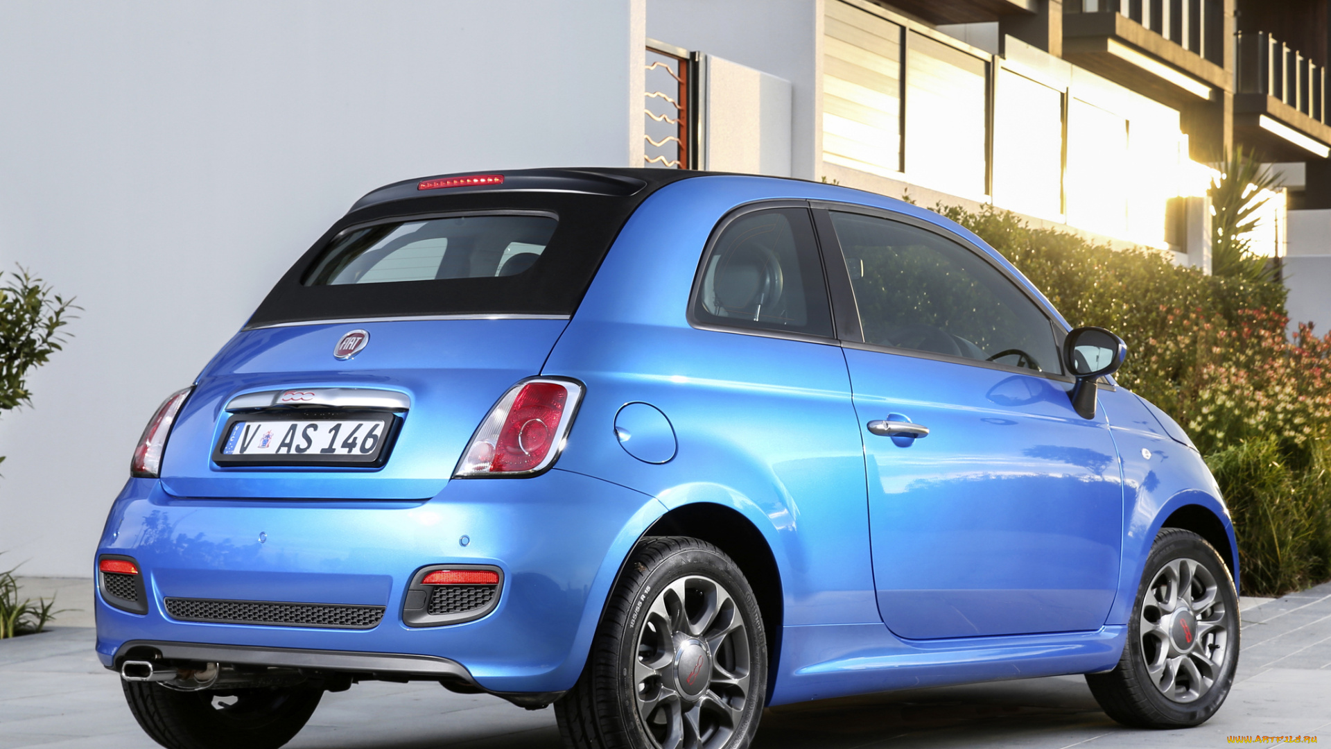 автомобили, fiat, au-spec, cabrio, 500s, 2013г, синий
