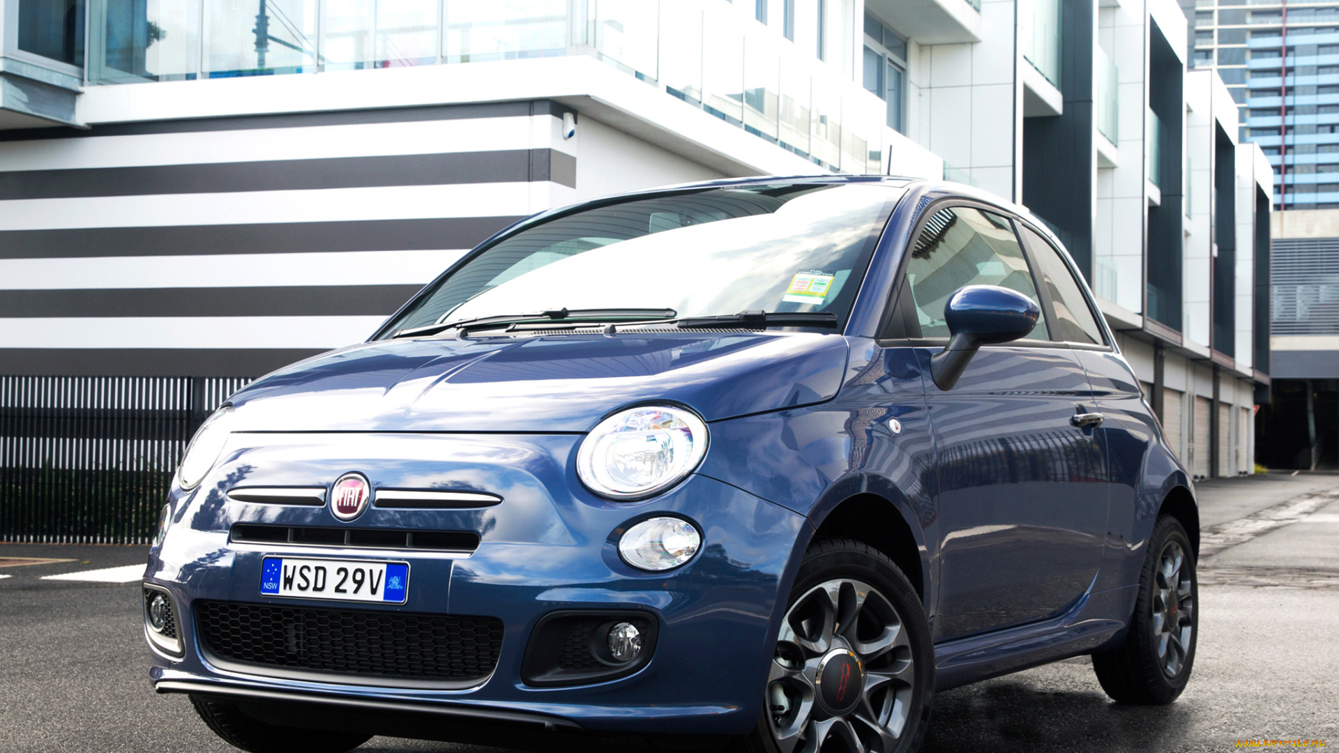 автомобили, fiat, синий, 500s, au-spec, 2013г