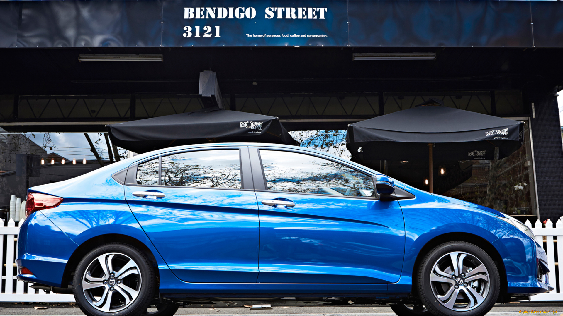 автомобили, honda, city, au-spec, 2014, синий