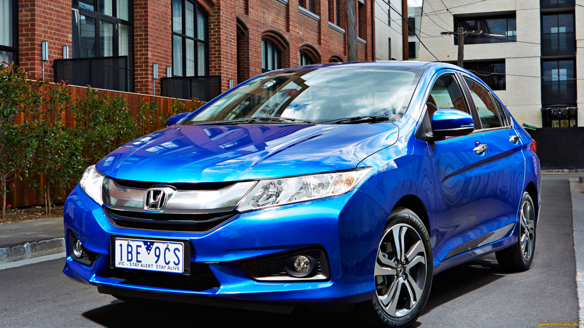 автомобили, honda, city, au-spec, 2014, синий