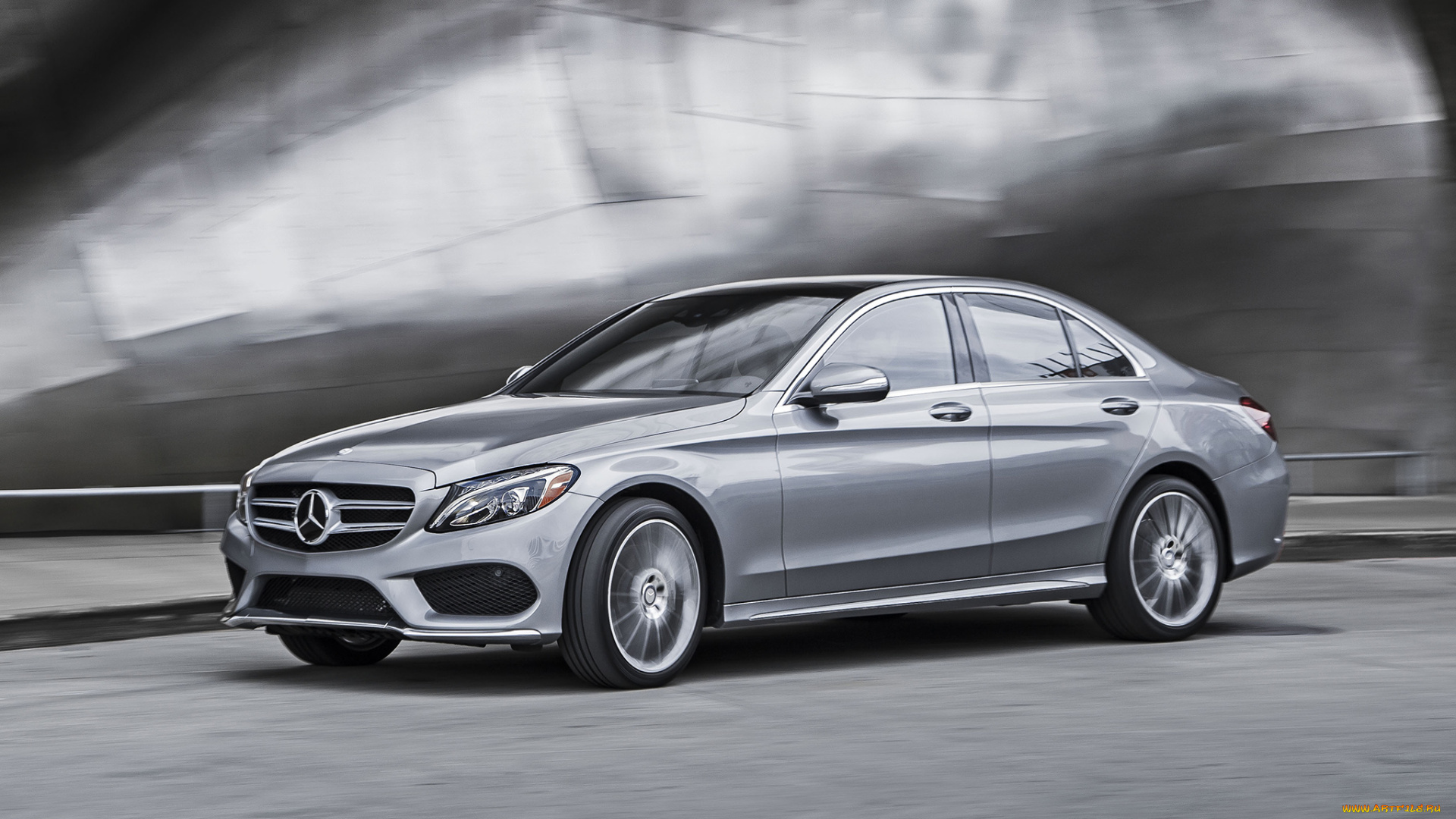 автомобили, mercedes-benz, 2015г, line, amg, us-spec, w205, серый, 4matic, c, 400