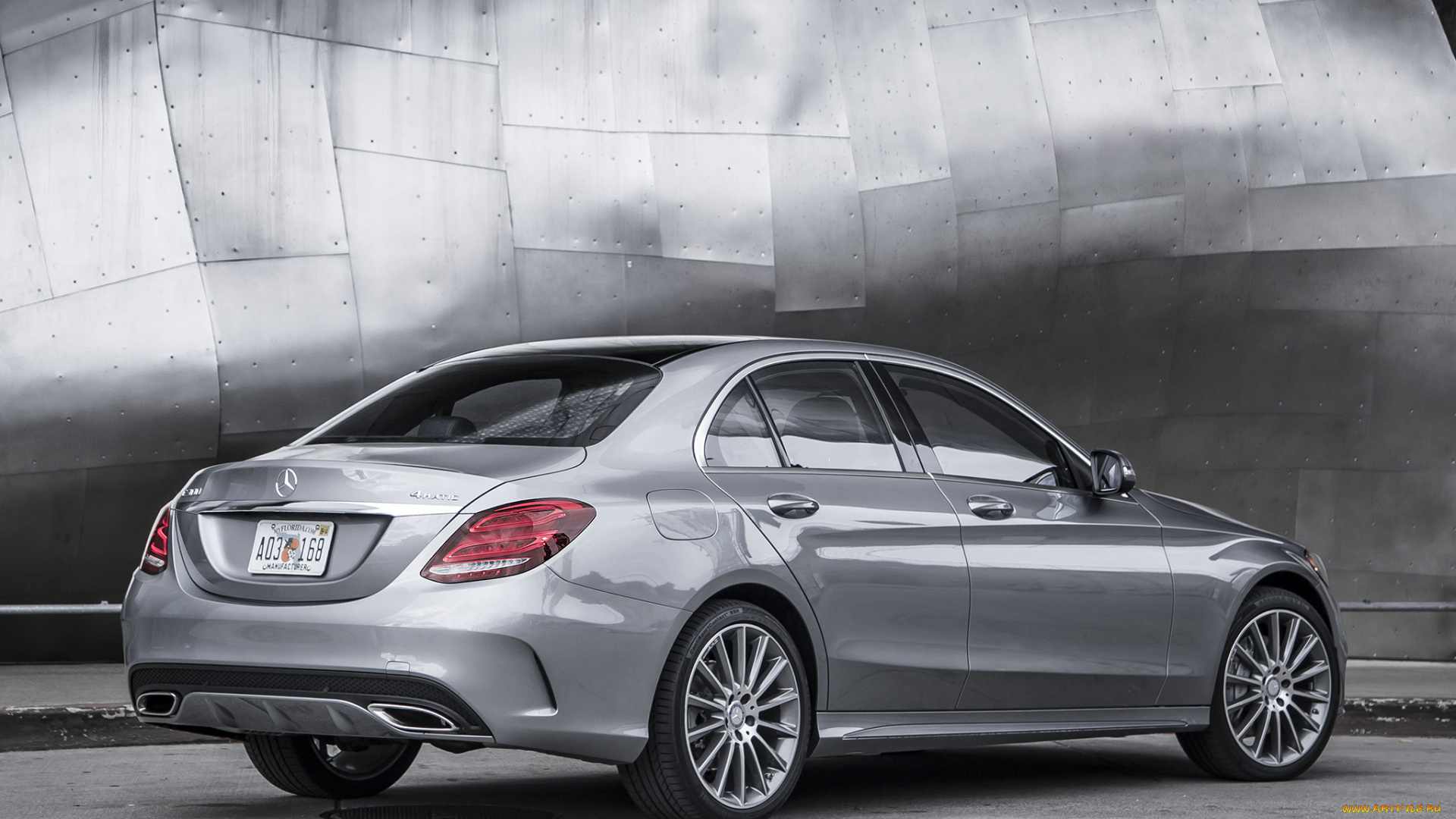 автомобили, mercedes-benz, 4matic, c, 400, line, amg, 2015г, серый, us-spec, w205