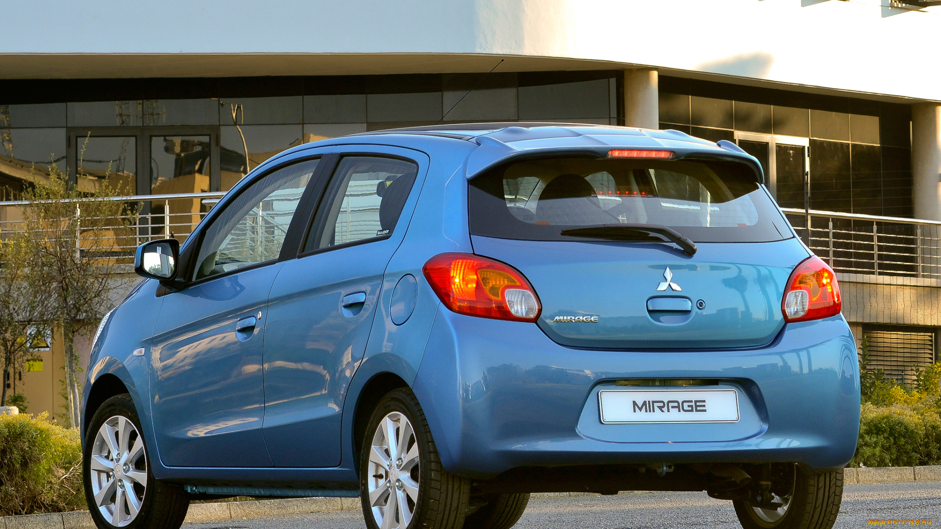 автомобили, mitsubishi, 2014г, za-spec, синий, mirage