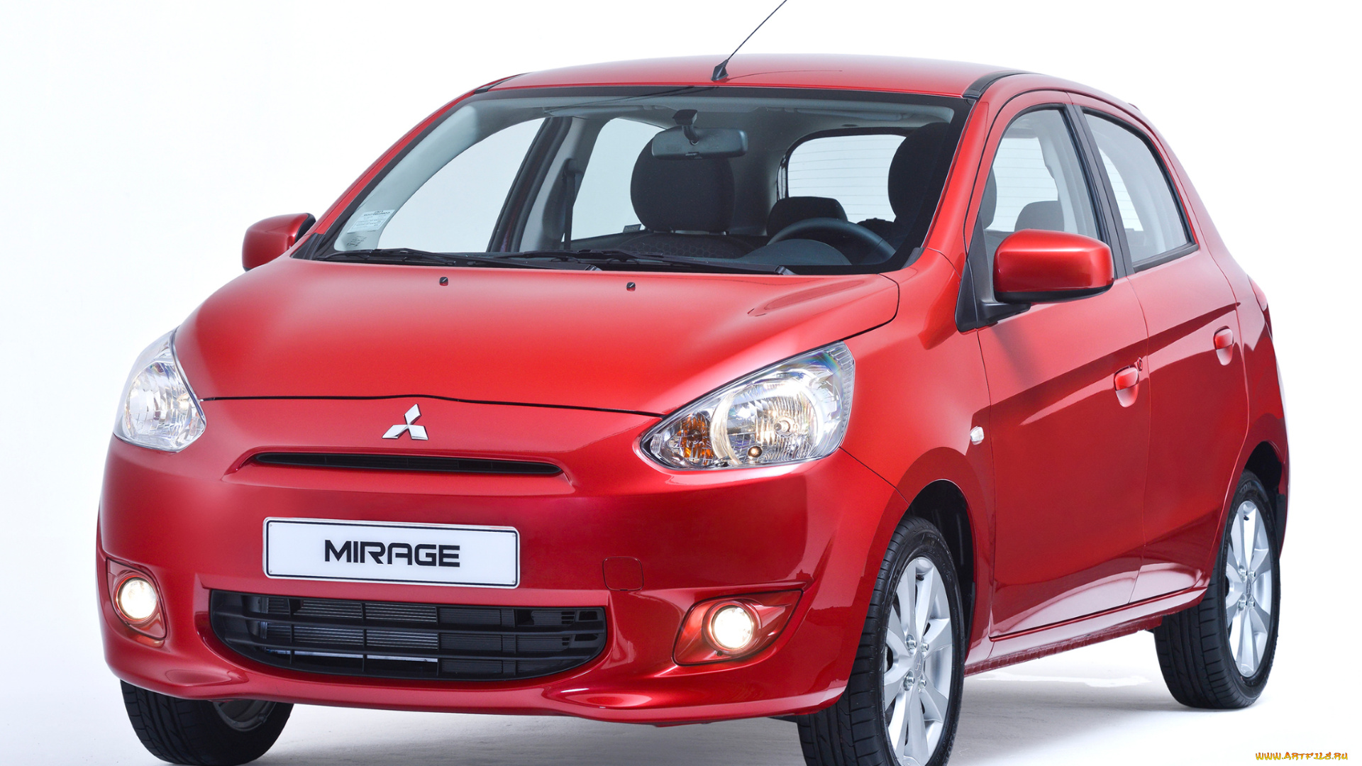 автомобили, mitsubishi, красный, 2014г, za-spec, mirage