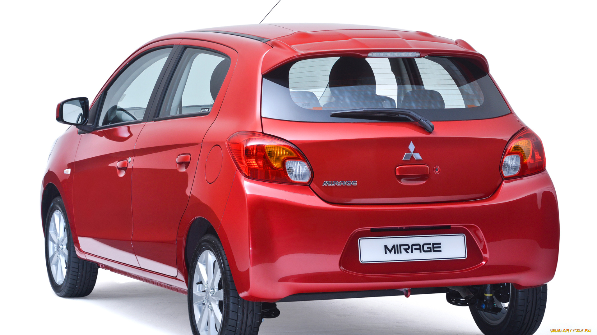 автомобили, mitsubishi, красный, za-spec, 2014г, mirage
