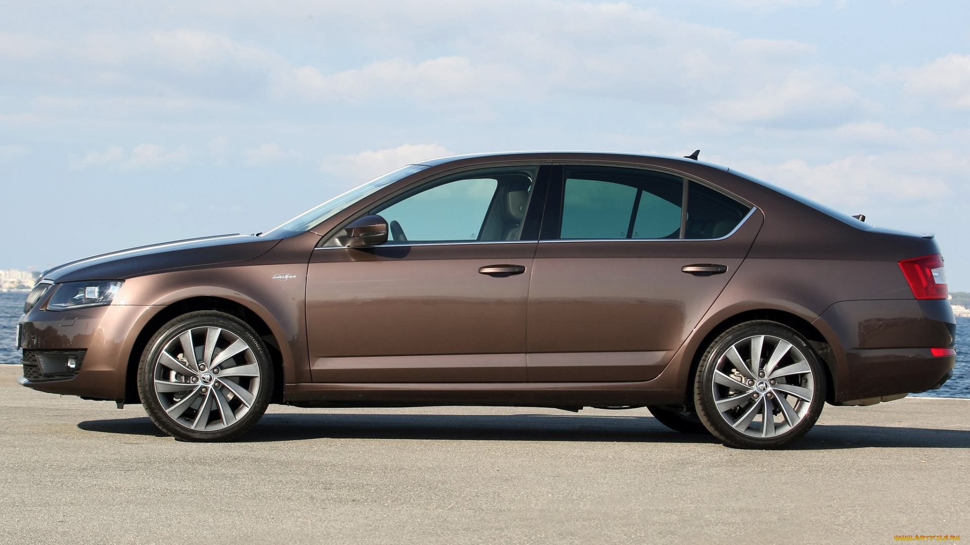 автомобили, skoda, octavia, laurin, klement, 5e, 2014г, коричневый
