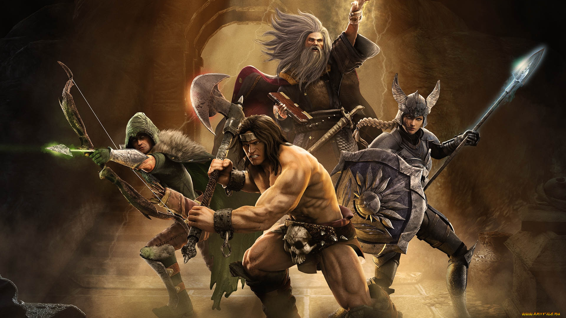 gauntlet, видео, игры, маг, варвар