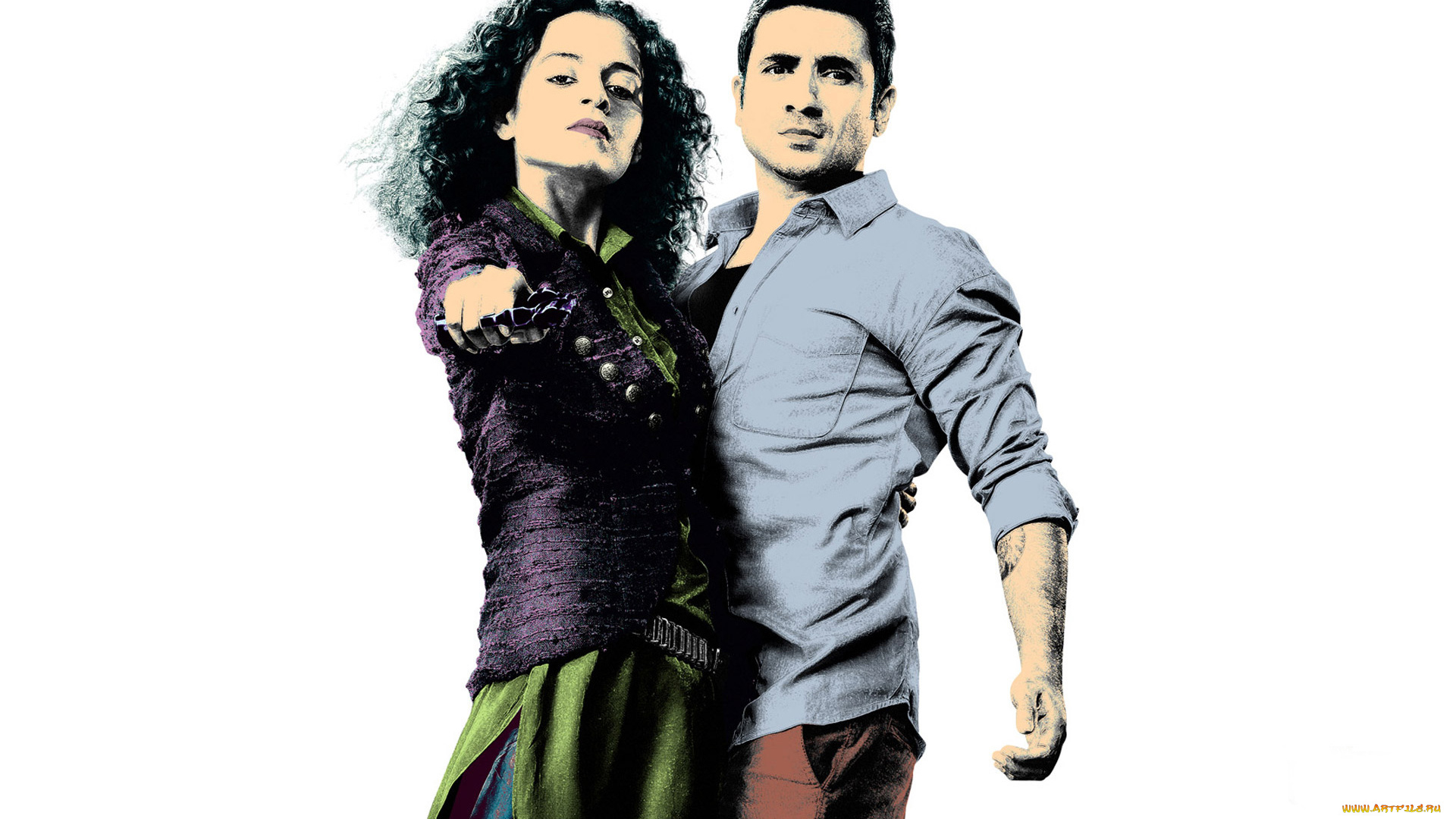 revolver, rani, рисованные, кино, девушка, мужчина, оружие