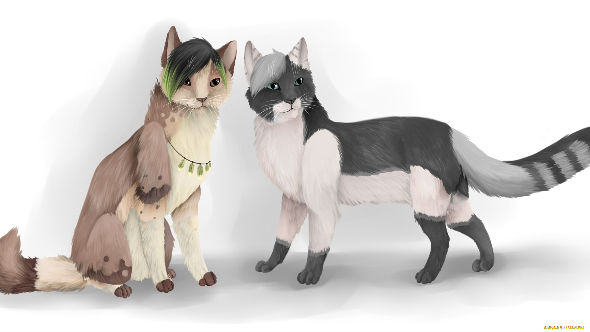 рисованные, животные, , коты, кошки
