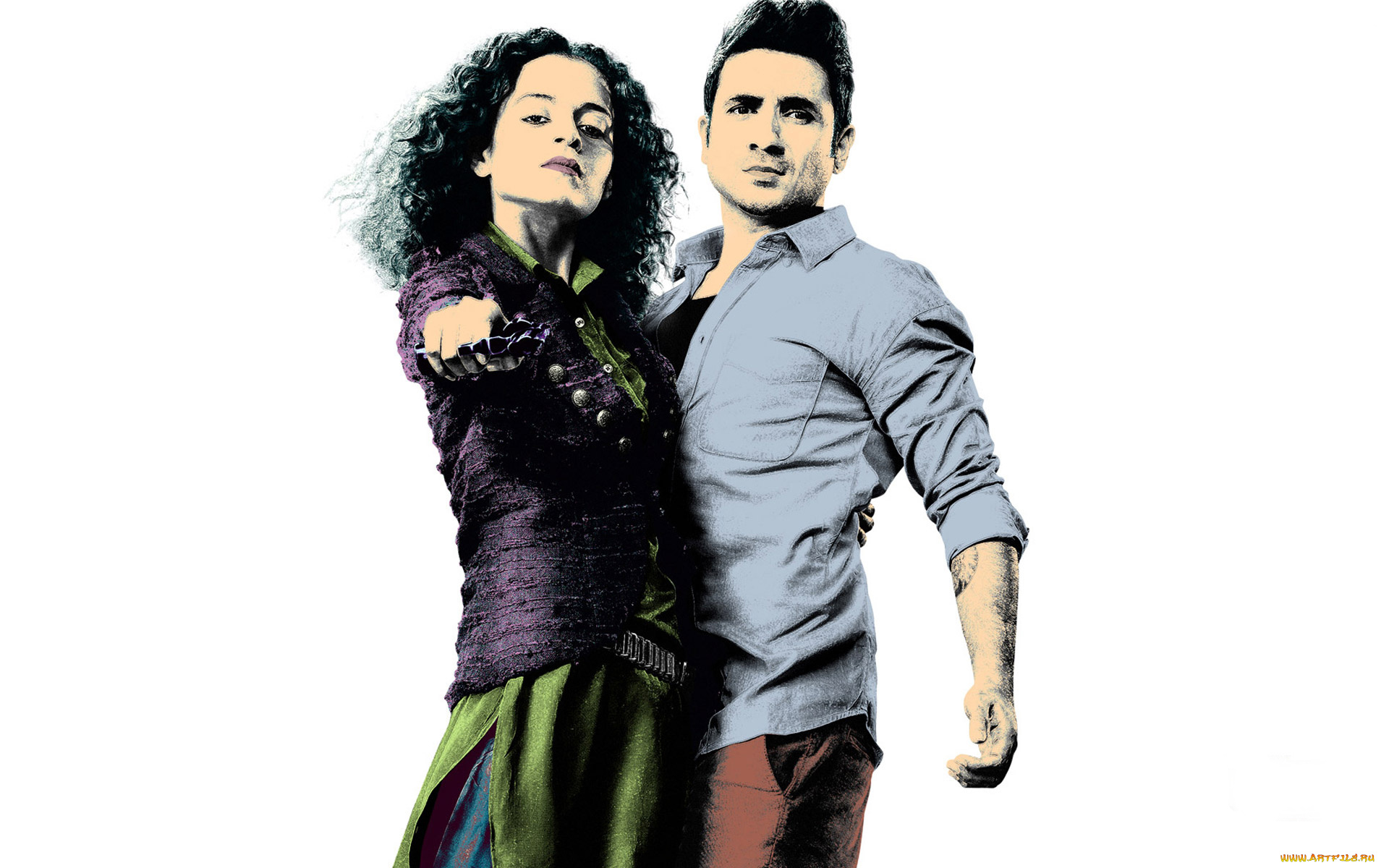 revolver, rani, рисованные, кино, девушка, мужчина, оружие