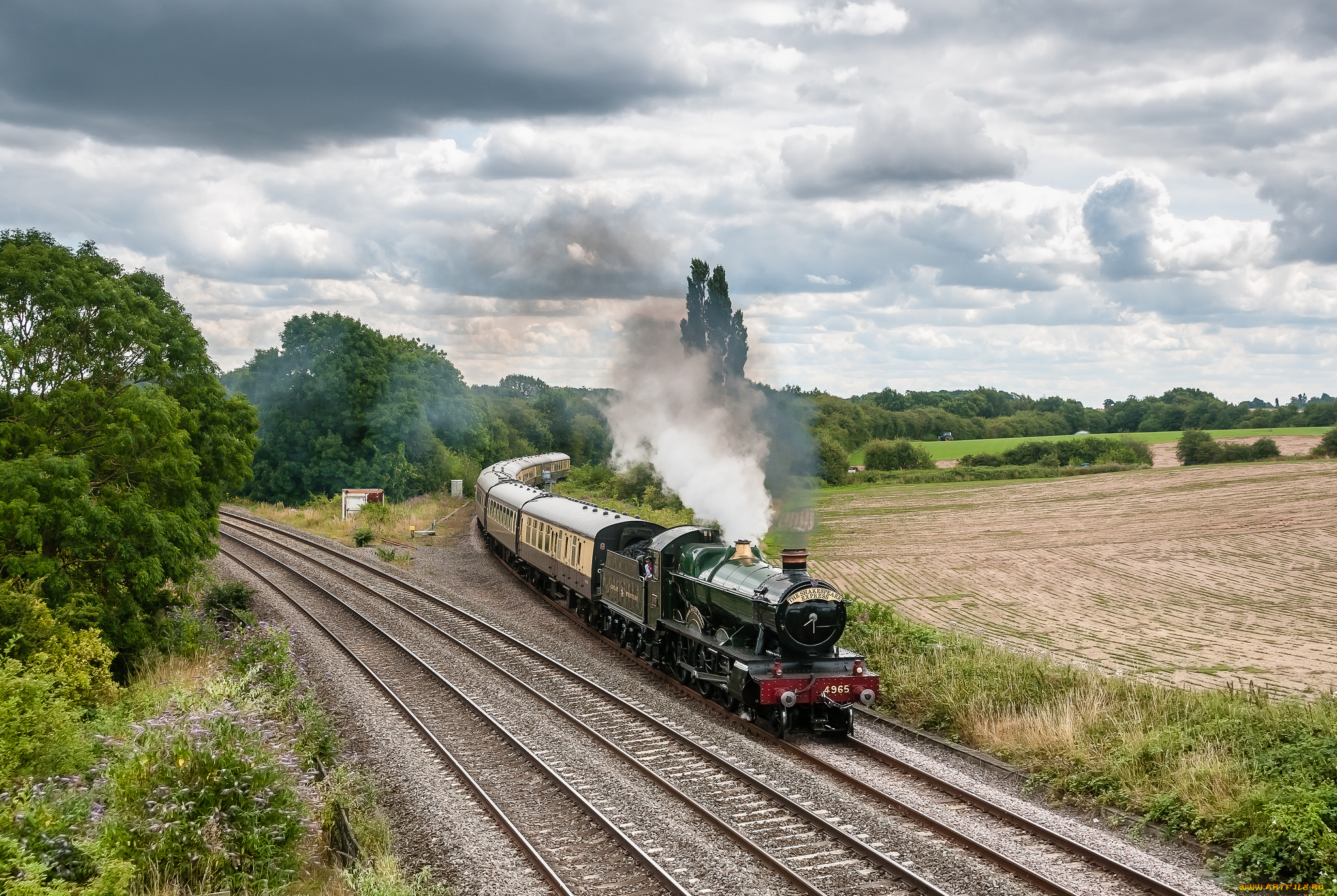 техника, паровозы, рельсы, дорога, вагоны, железная, паровоз