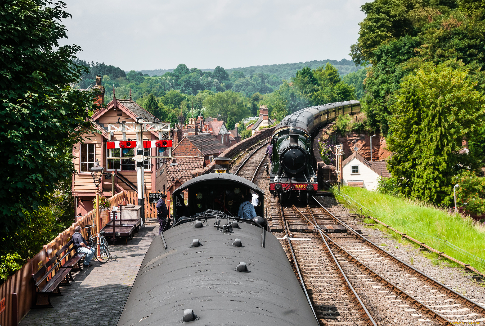 техника, паровозы, дорога, паровоз, железная, вагоны, рельсы