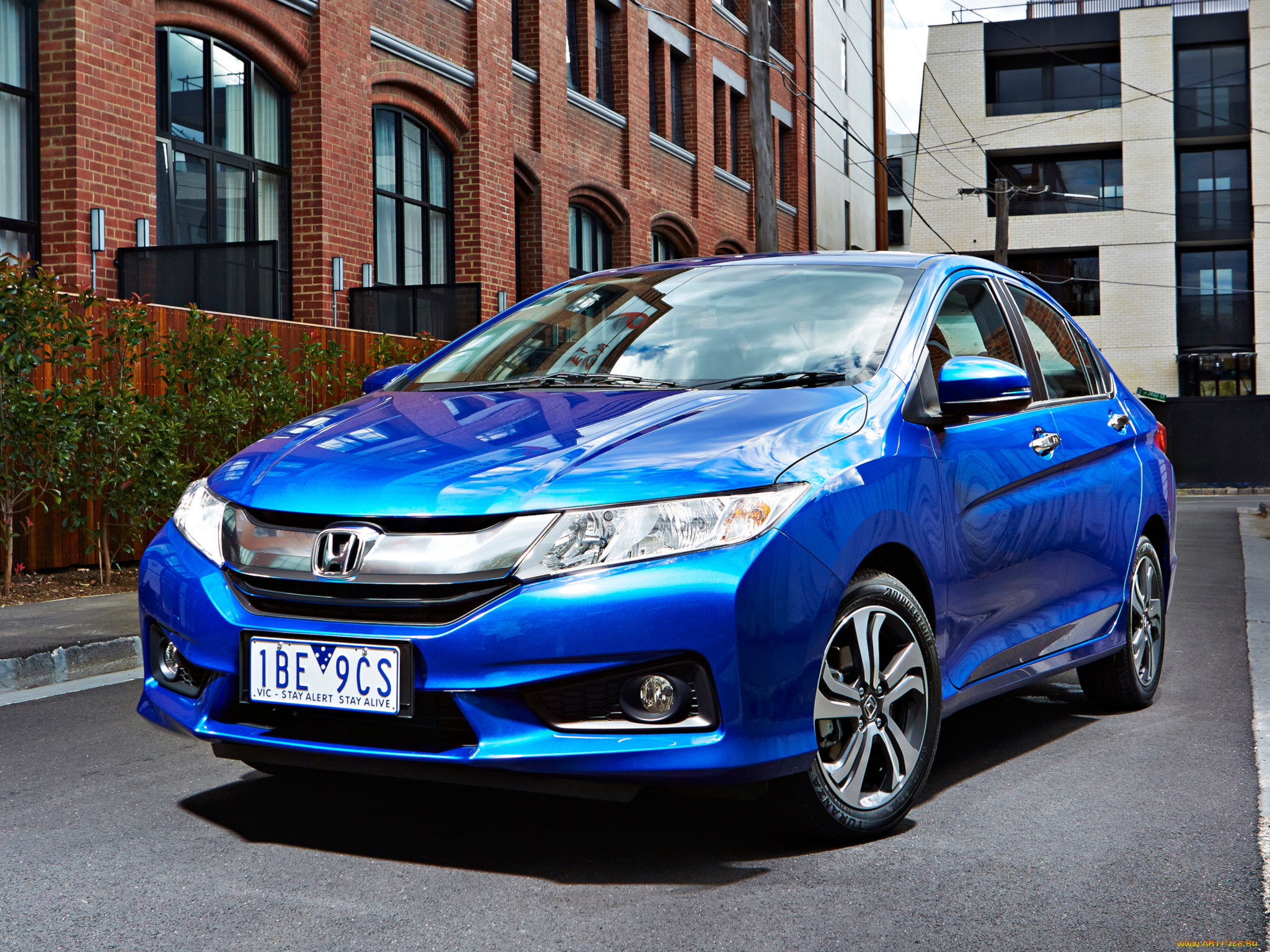 автомобили, honda, city, au-spec, 2014, синий