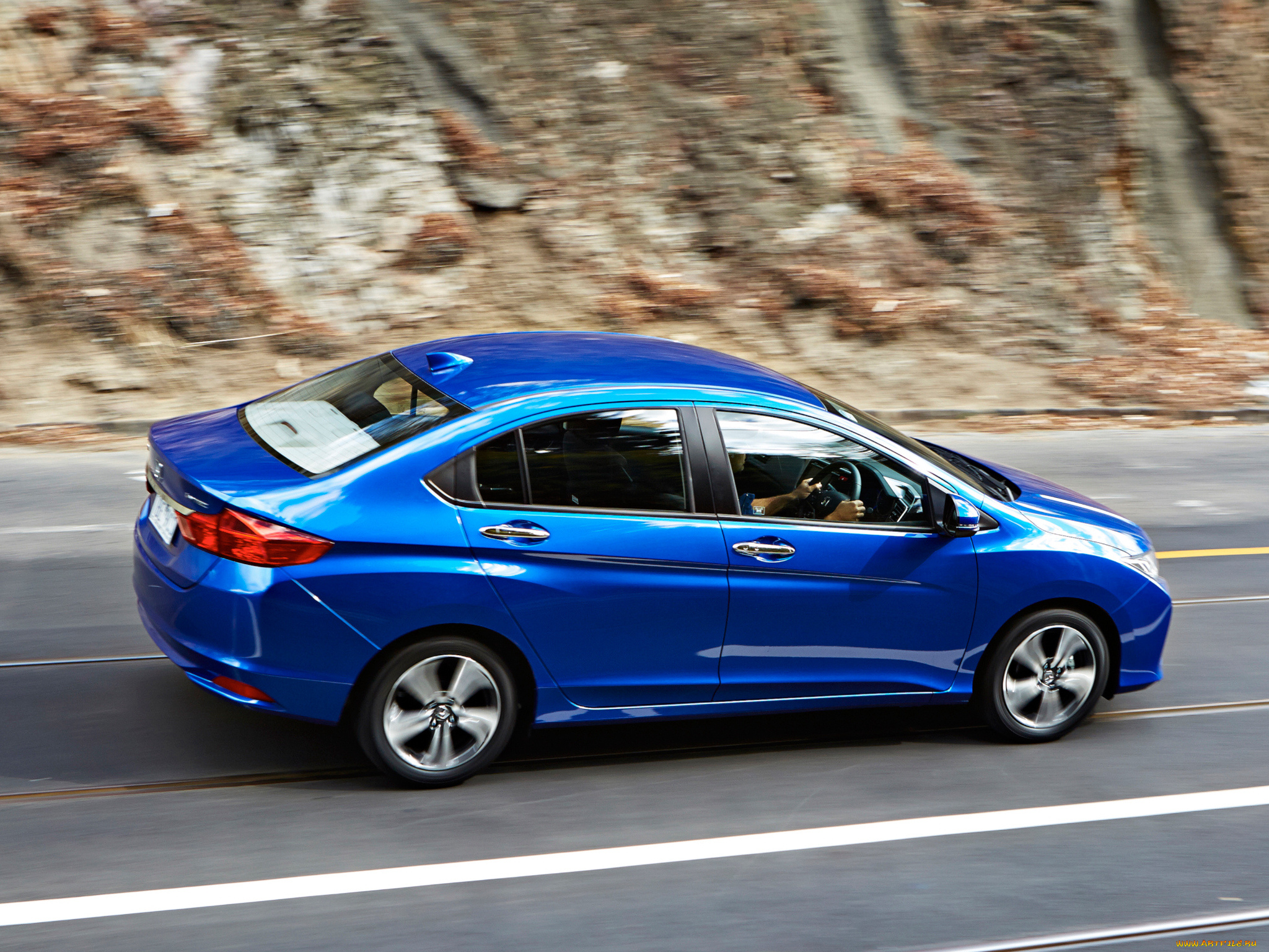 автомобили, honda, city, au-spec, 2014, синий