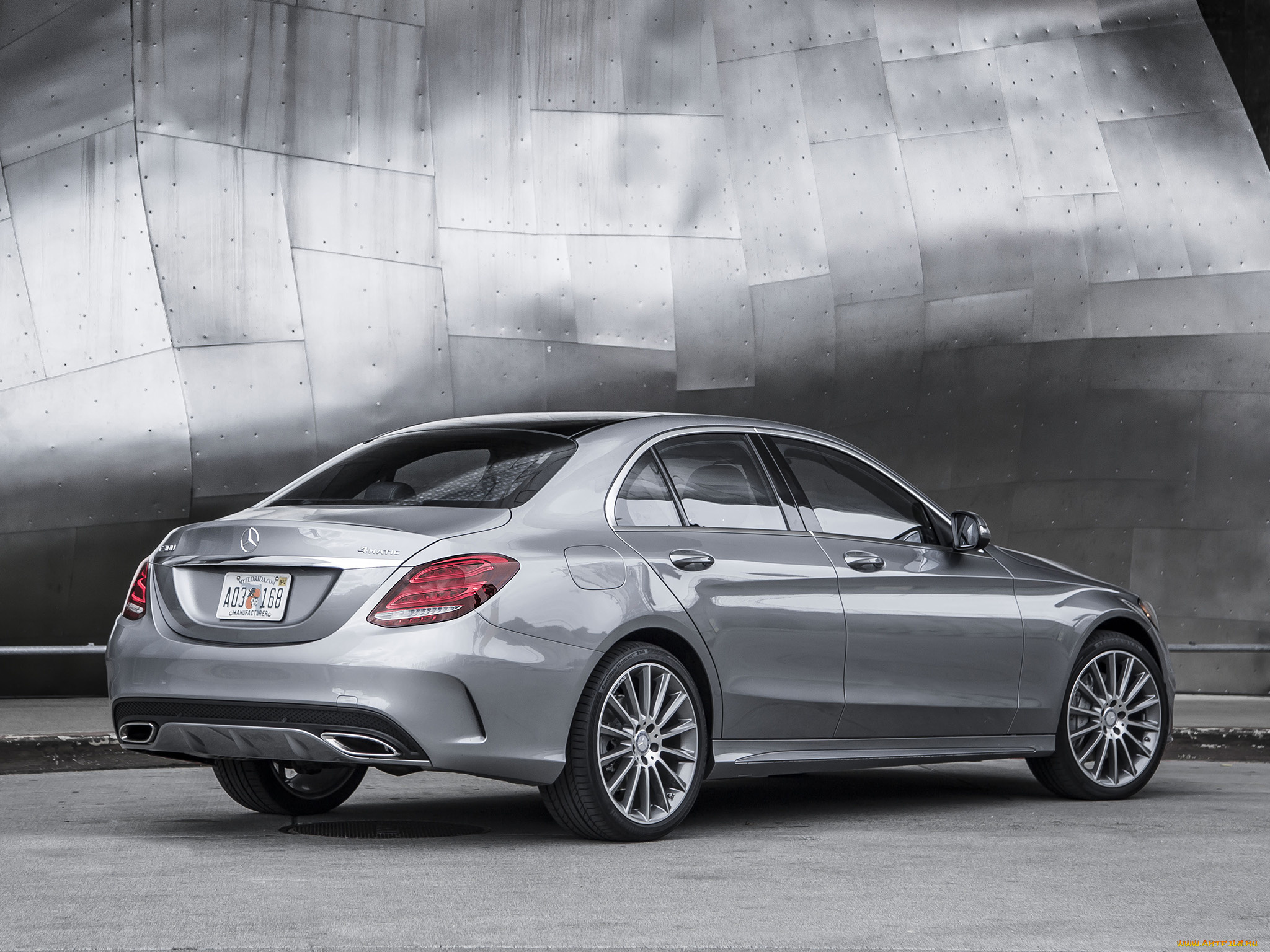 автомобили, mercedes-benz, 4matic, c, 400, line, amg, 2015г, серый, us-spec, w205