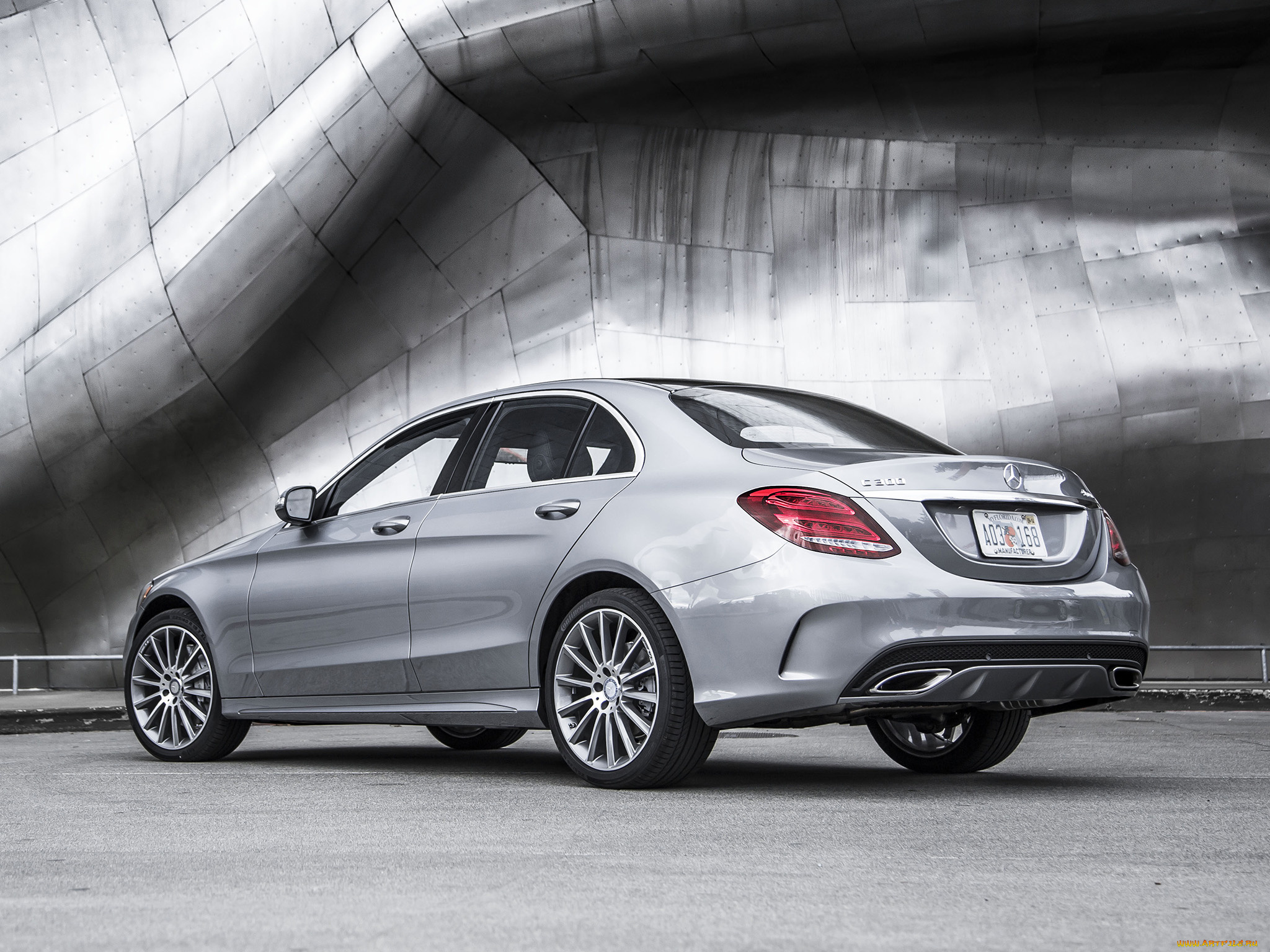 автомобили, mercedes-benz, 4matic, us-spec, w205, серый, line, amg, c, 400, 2015г