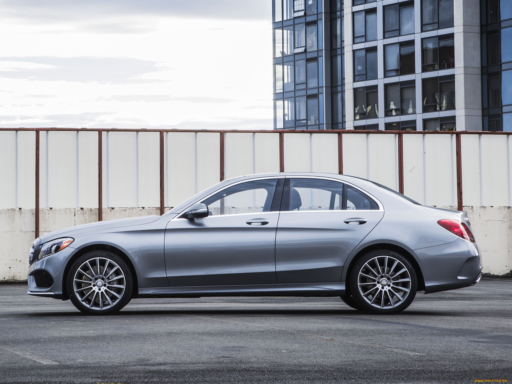 автомобили, mercedes-benz, серый, us-spec, line, amg, w205, 2015г, 4matic, c, 400