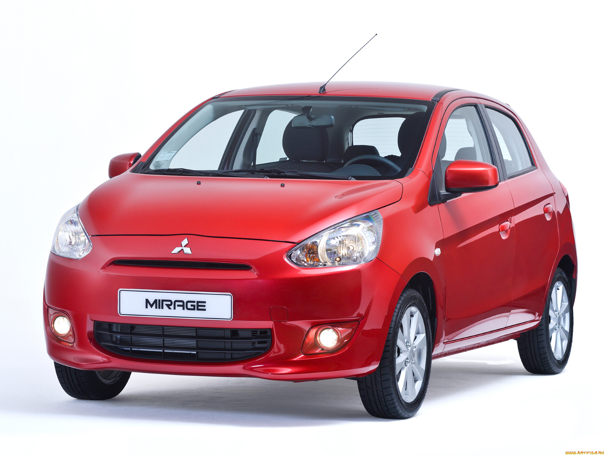 автомобили, mitsubishi, красный, 2014г, za-spec, mirage