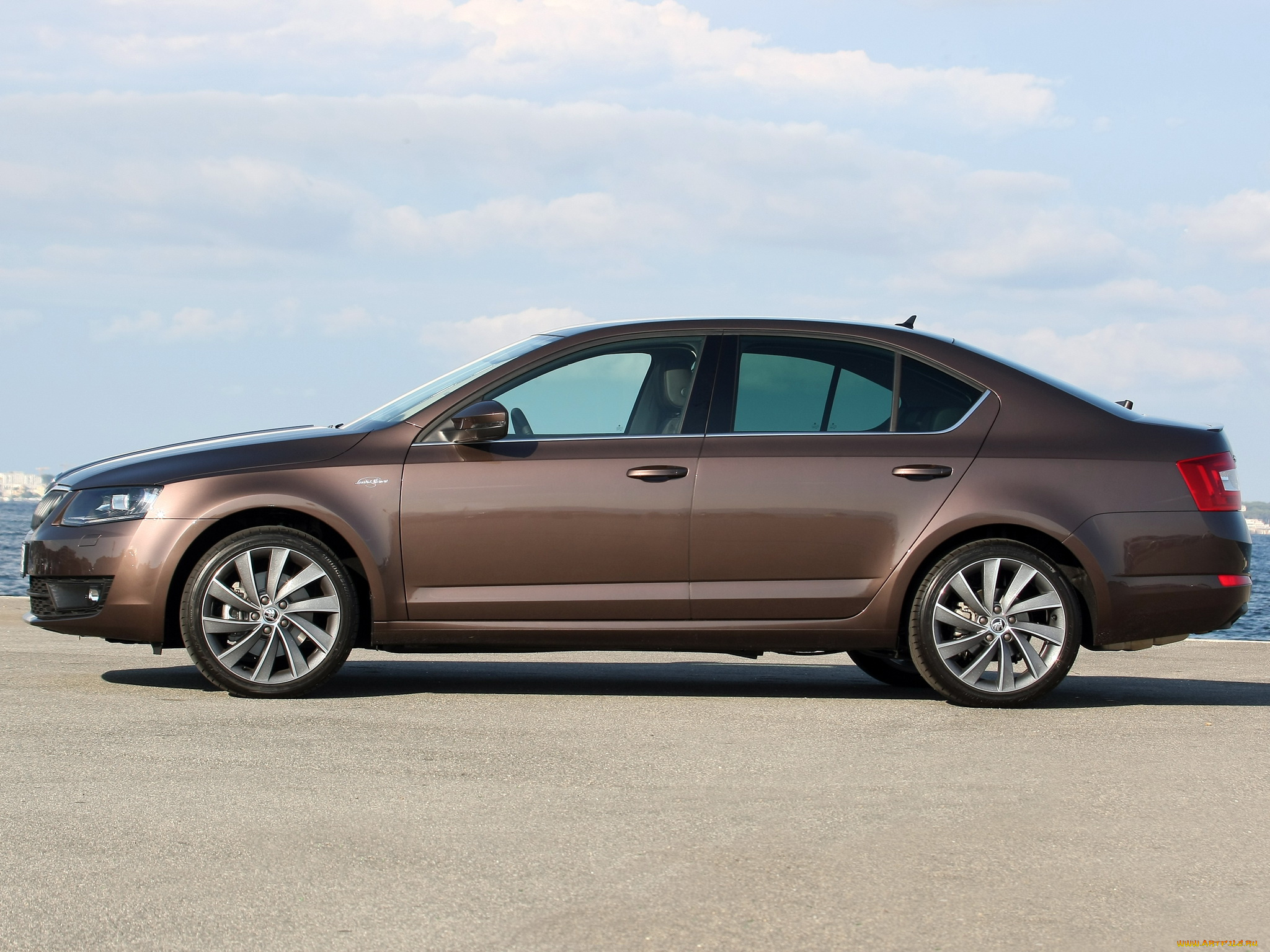 автомобили, skoda, octavia, laurin, klement, 5e, 2014г, коричневый