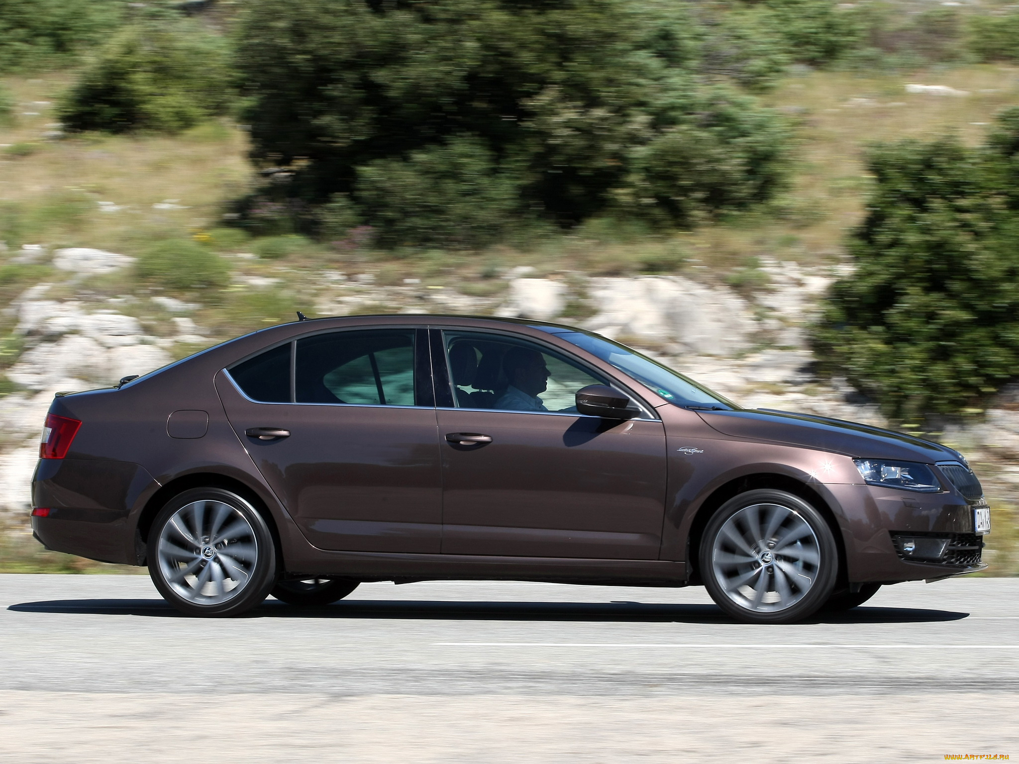 автомобили, skoda, octavia, laurin, klement, 5e, 2014г, коричневый