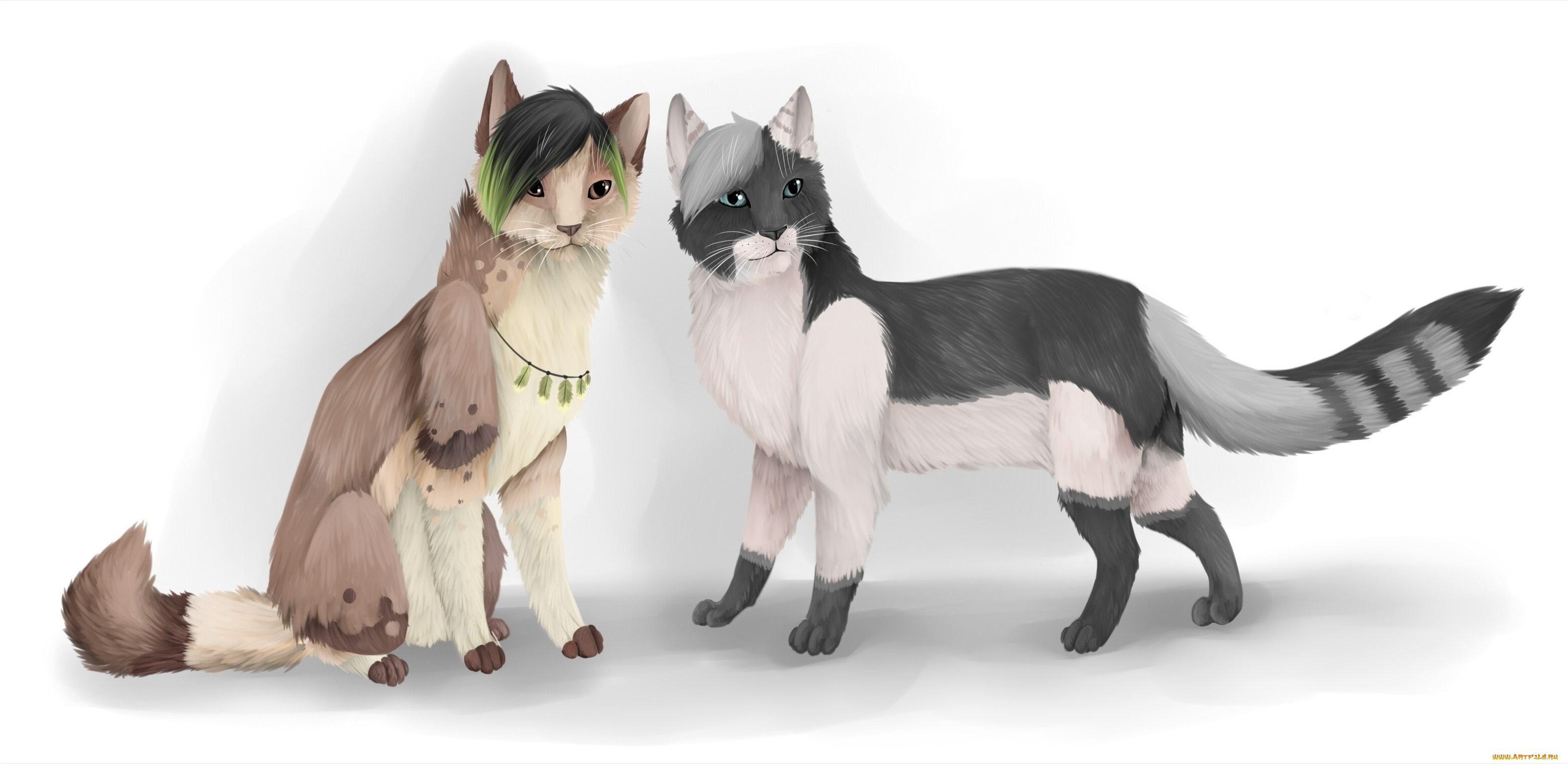 рисованные, животные, , коты, кошки