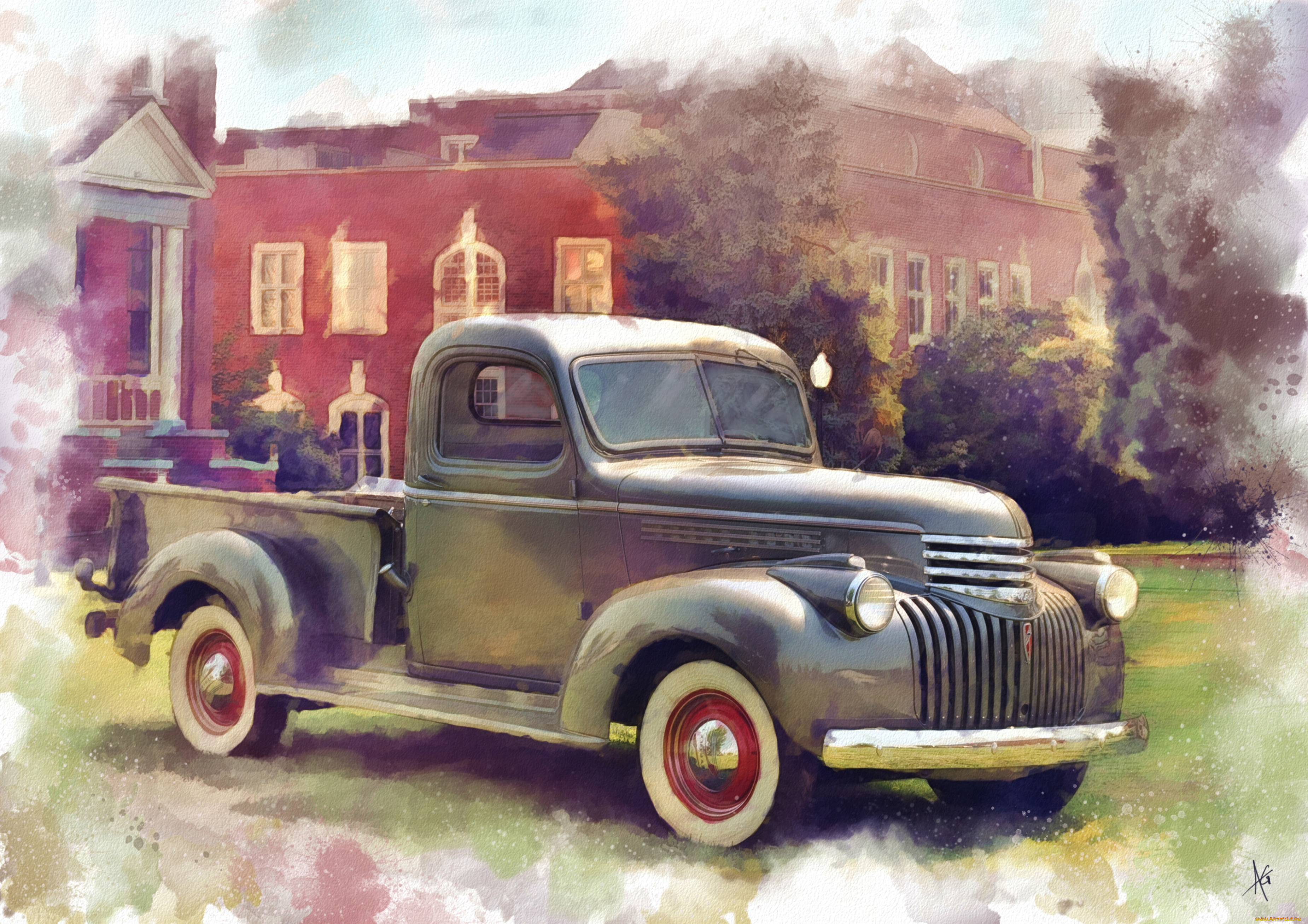 рисованные, авто, мото, грузовик