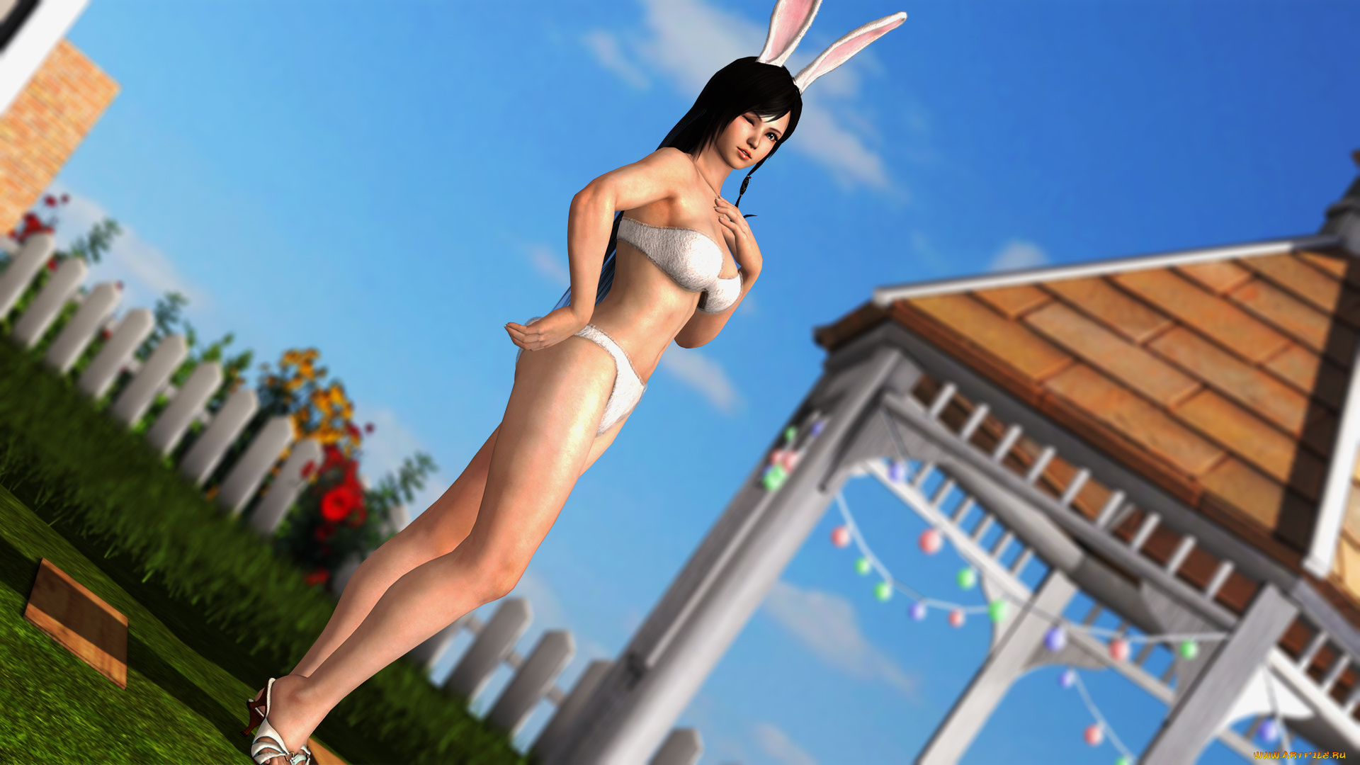 3д, графика, аниме, , anime, фон, взгляд, девушка