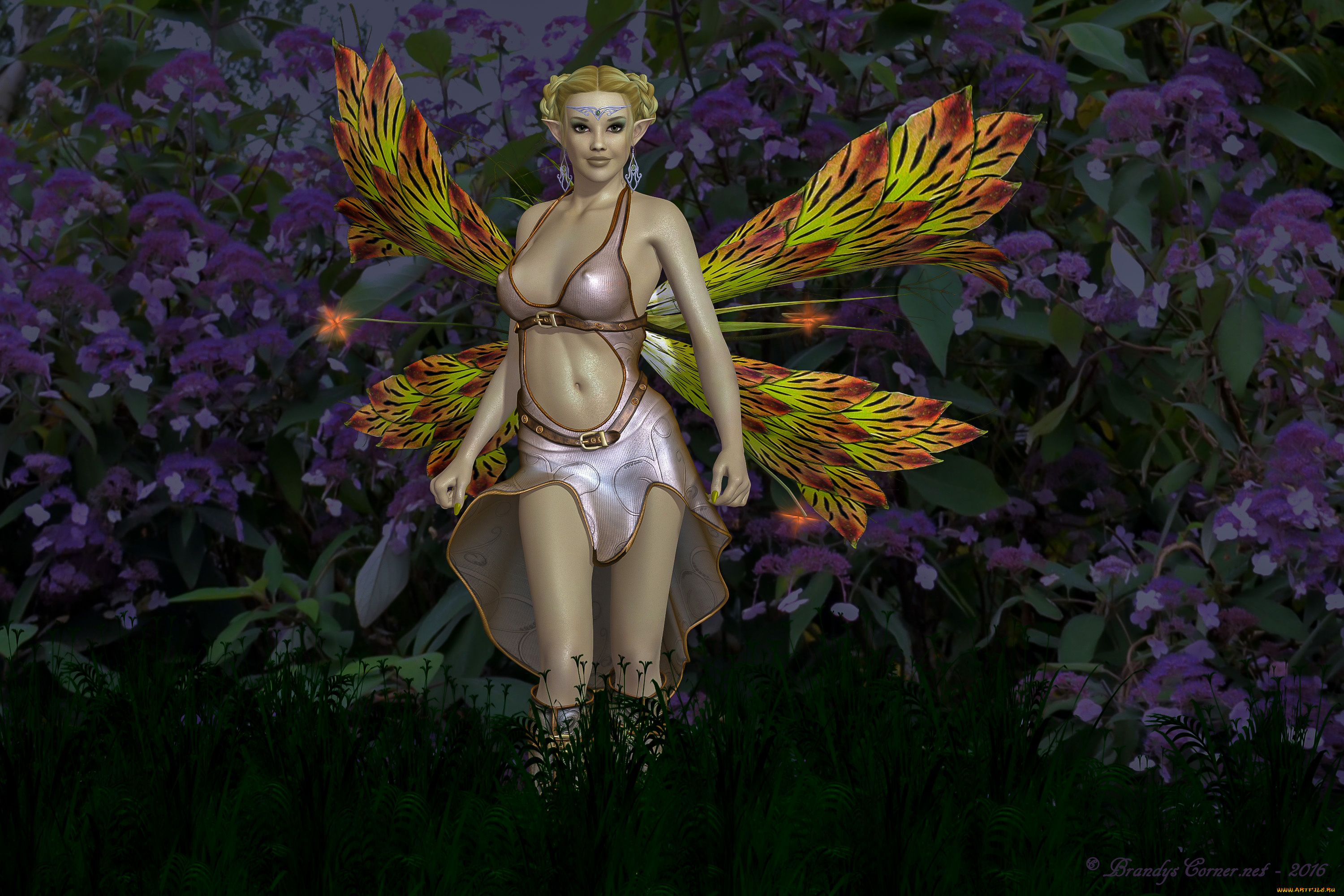 3д, графика, эльфы, , elves, эльфийка, фон, взгляд