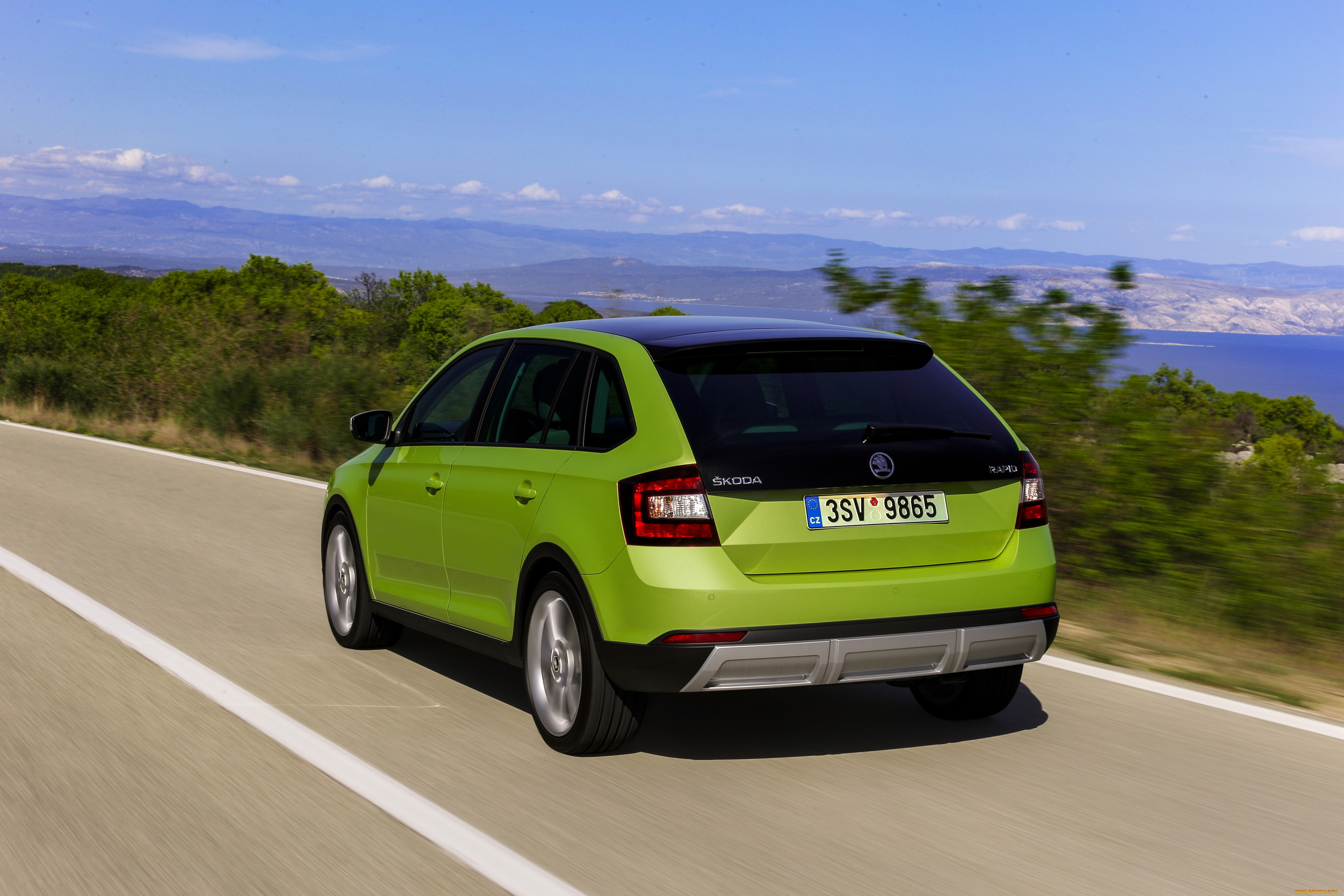 автомобили, skoda, scoutline, spaceback, rapid, 2015г