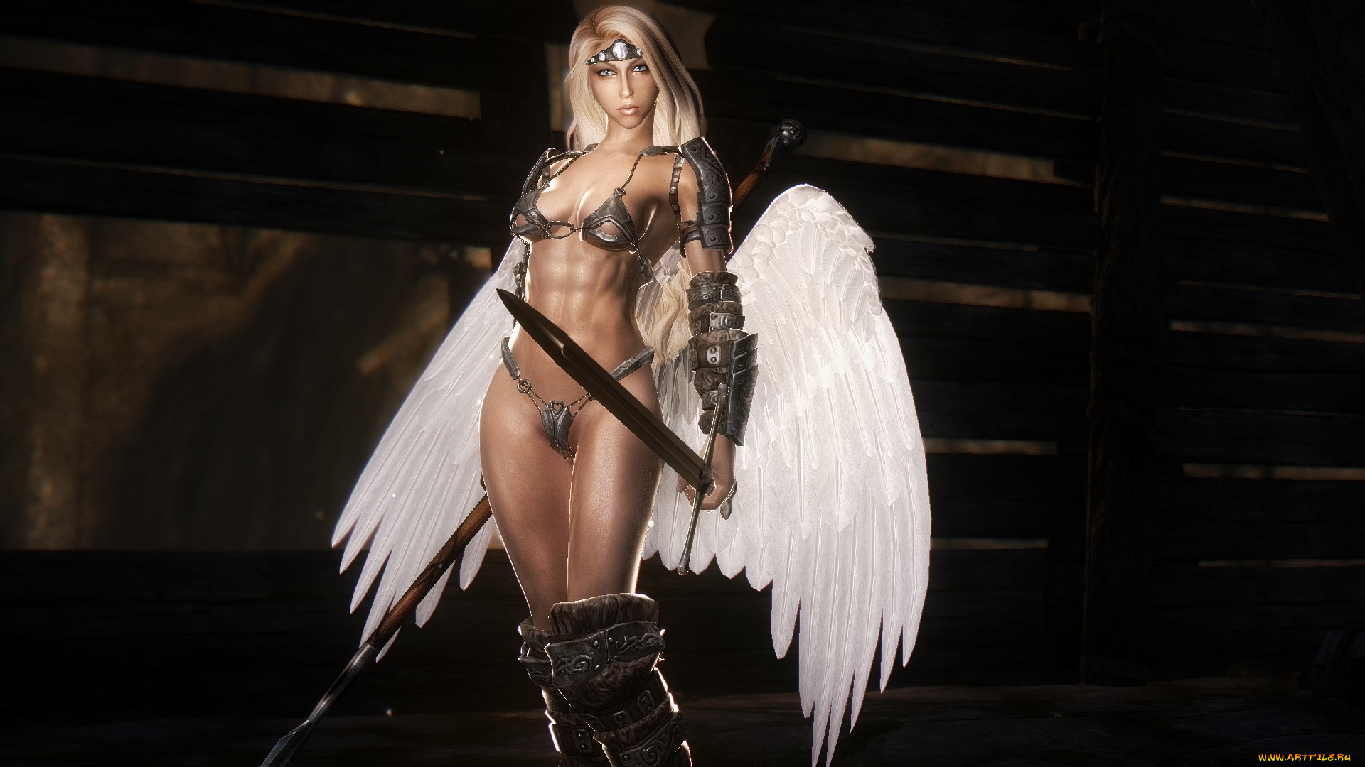 3д, графика, ангел, , angel, фон, взгляд, девушка