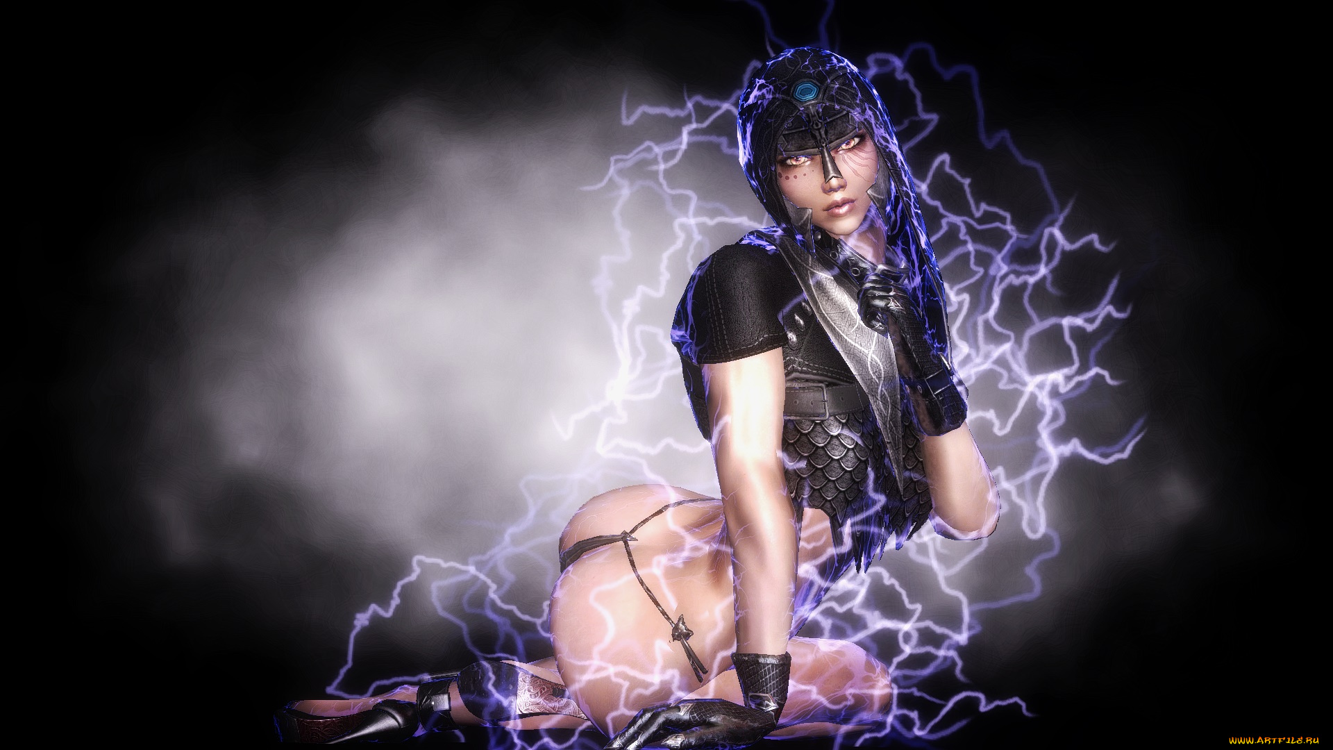 3д, графика, фантазия, , fantasy, фон, взгляд, девушка