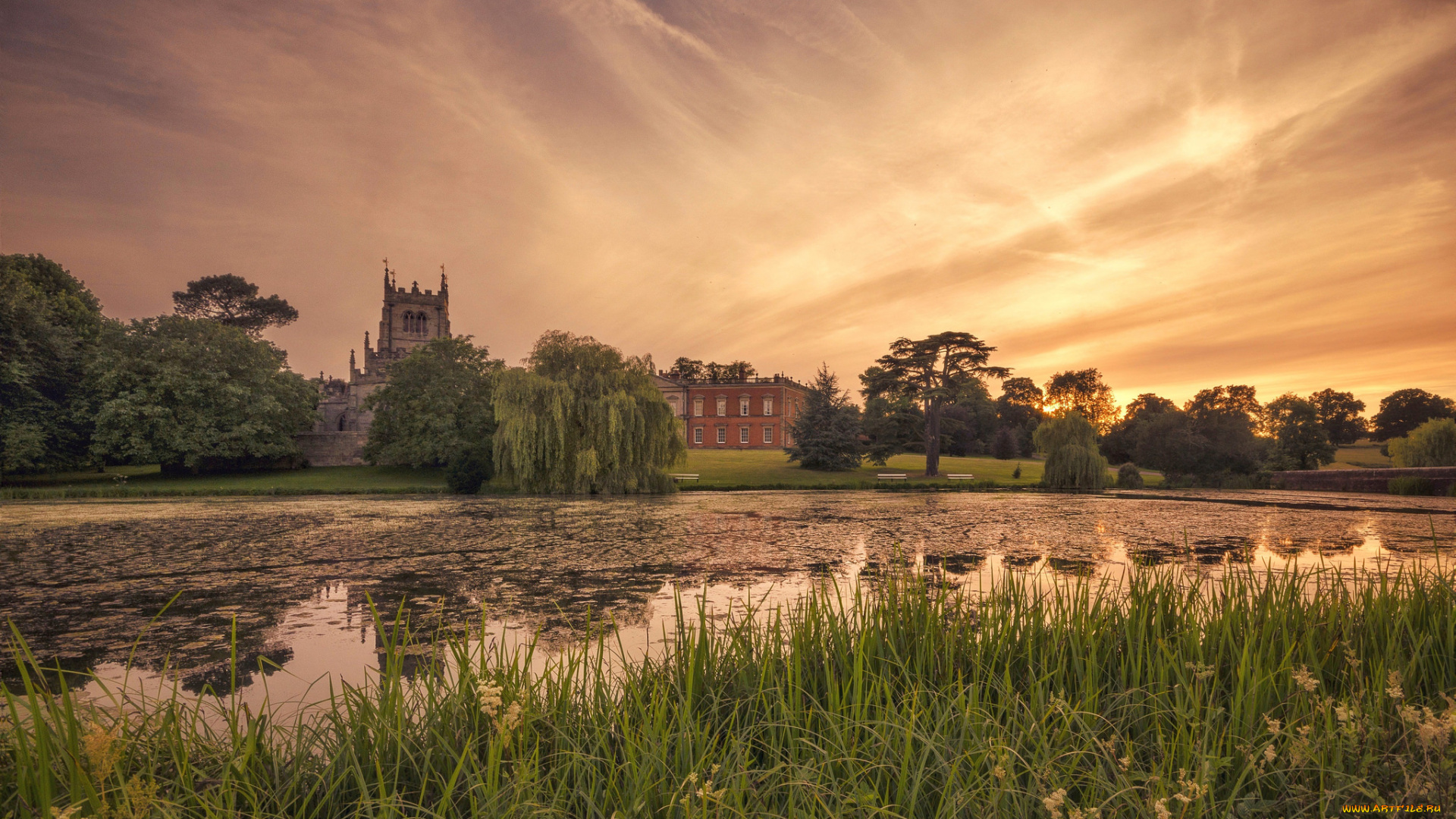 города, -, пейзажи, рассвет