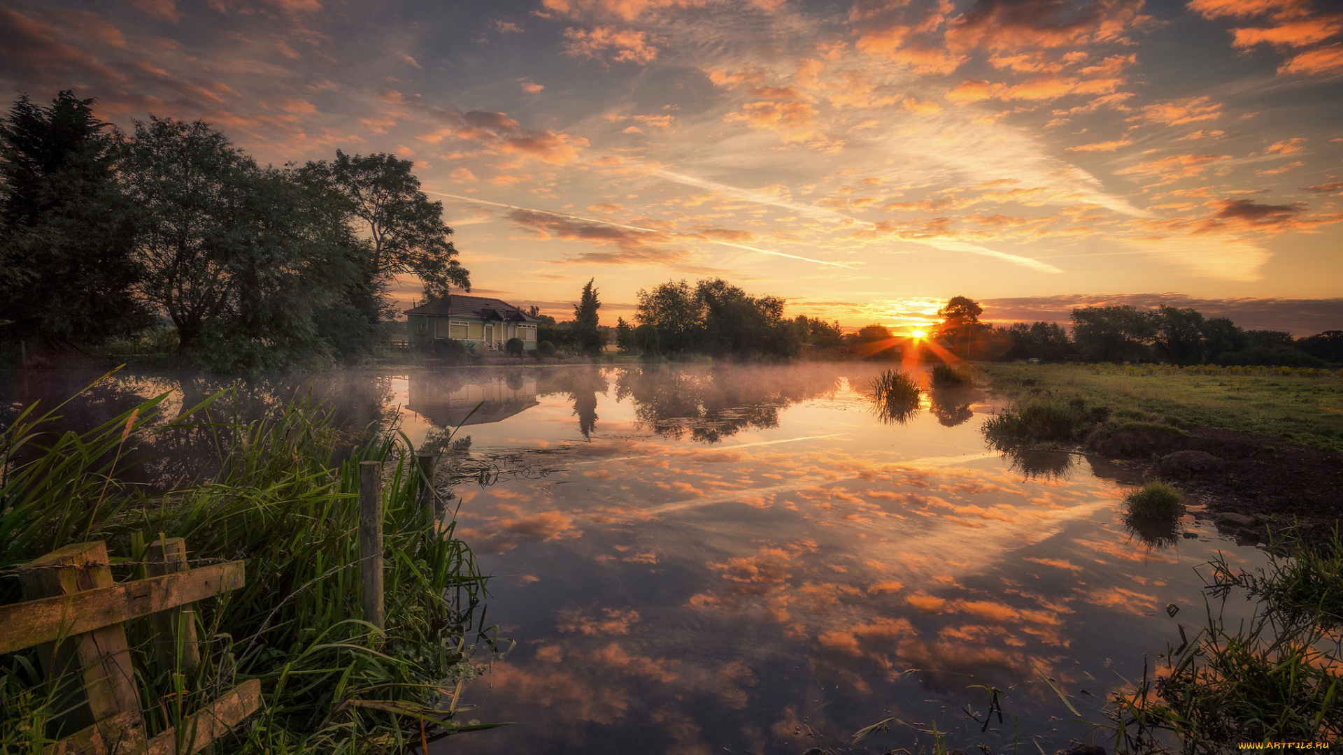 города, -, пейзажи, рассвет