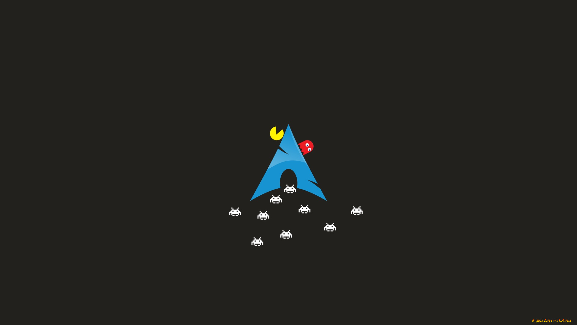 компьютеры, linux, логотип, фон