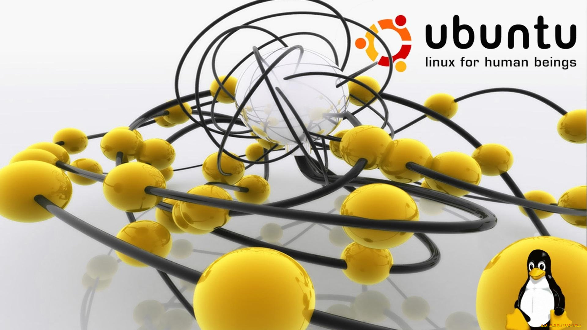 компьютеры, ubuntu, linux, логотип, фон