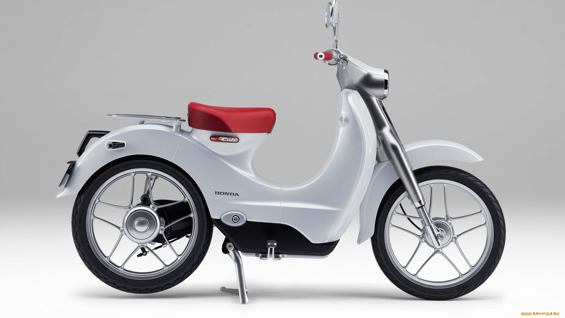 мотоциклы, honda, 2018, года, электрический, мотоцикл, ev-cub