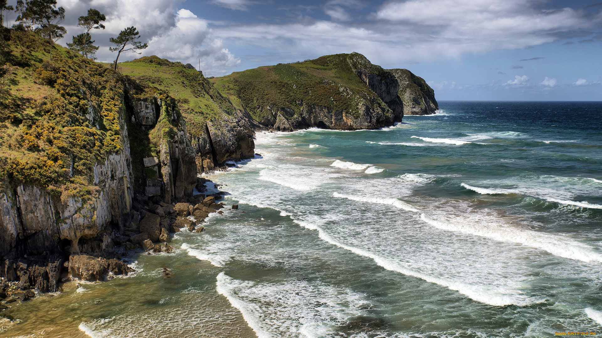 природа, побережье, берег, море