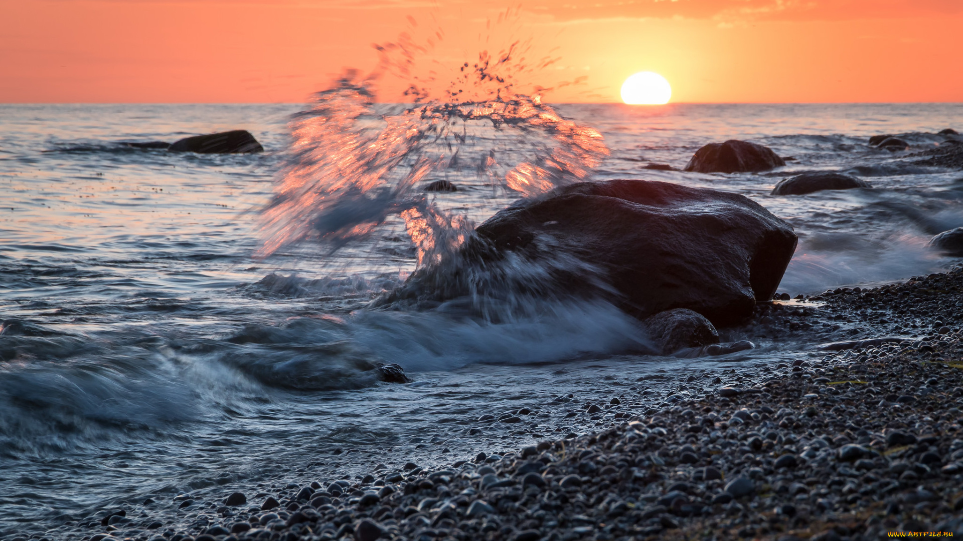 природа, побережье, простор