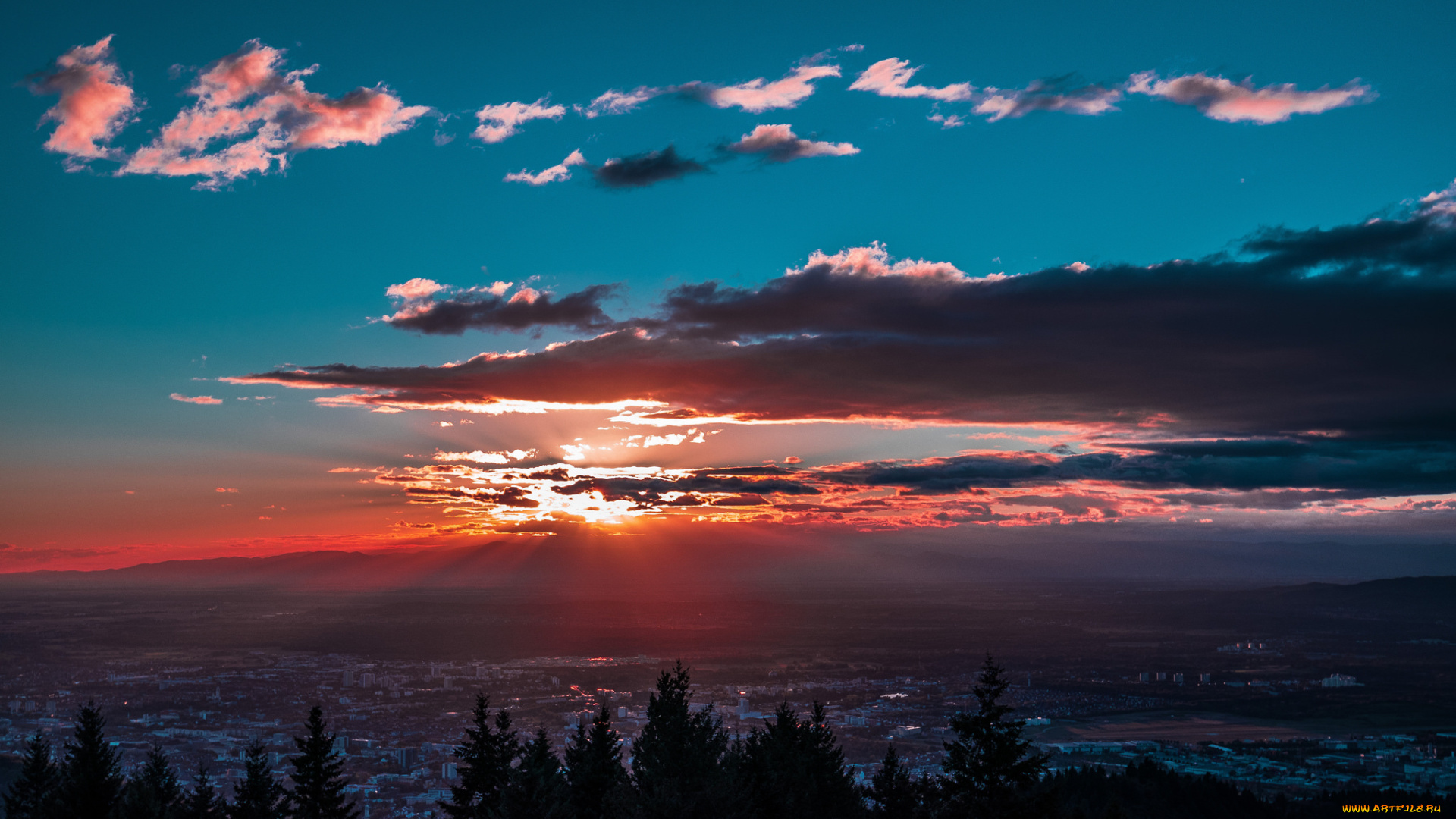 природа, восходы, закаты, закат