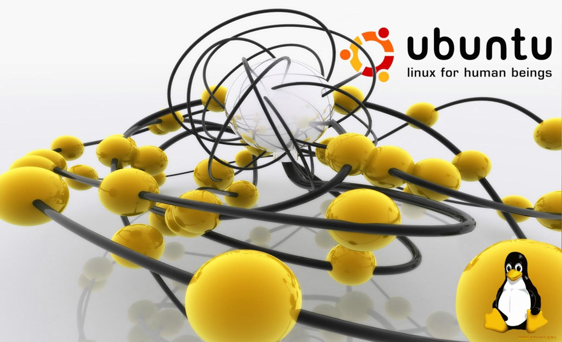 компьютеры, ubuntu, linux, логотип, фон