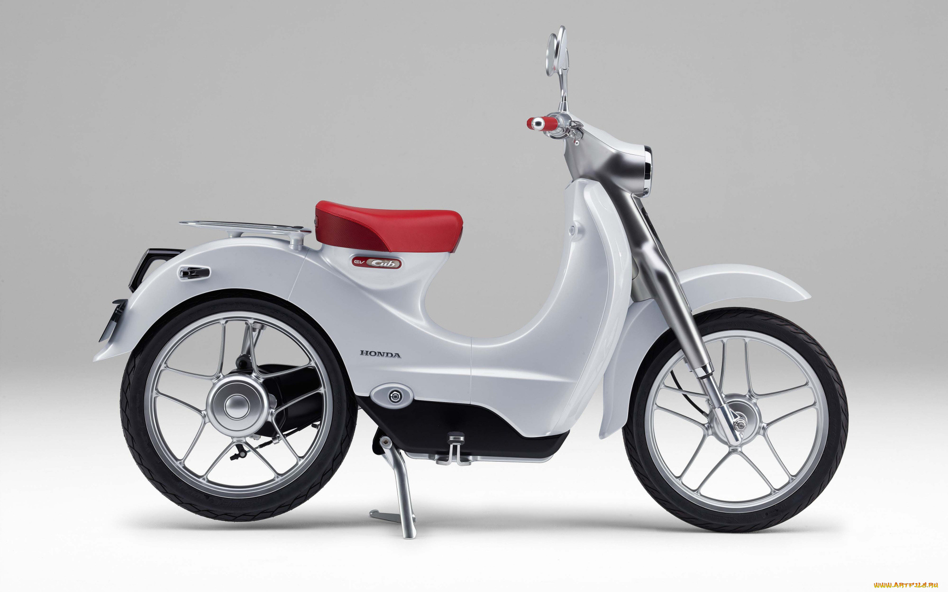 мотоциклы, honda, 2018, года, электрический, мотоцикл, ev-cub