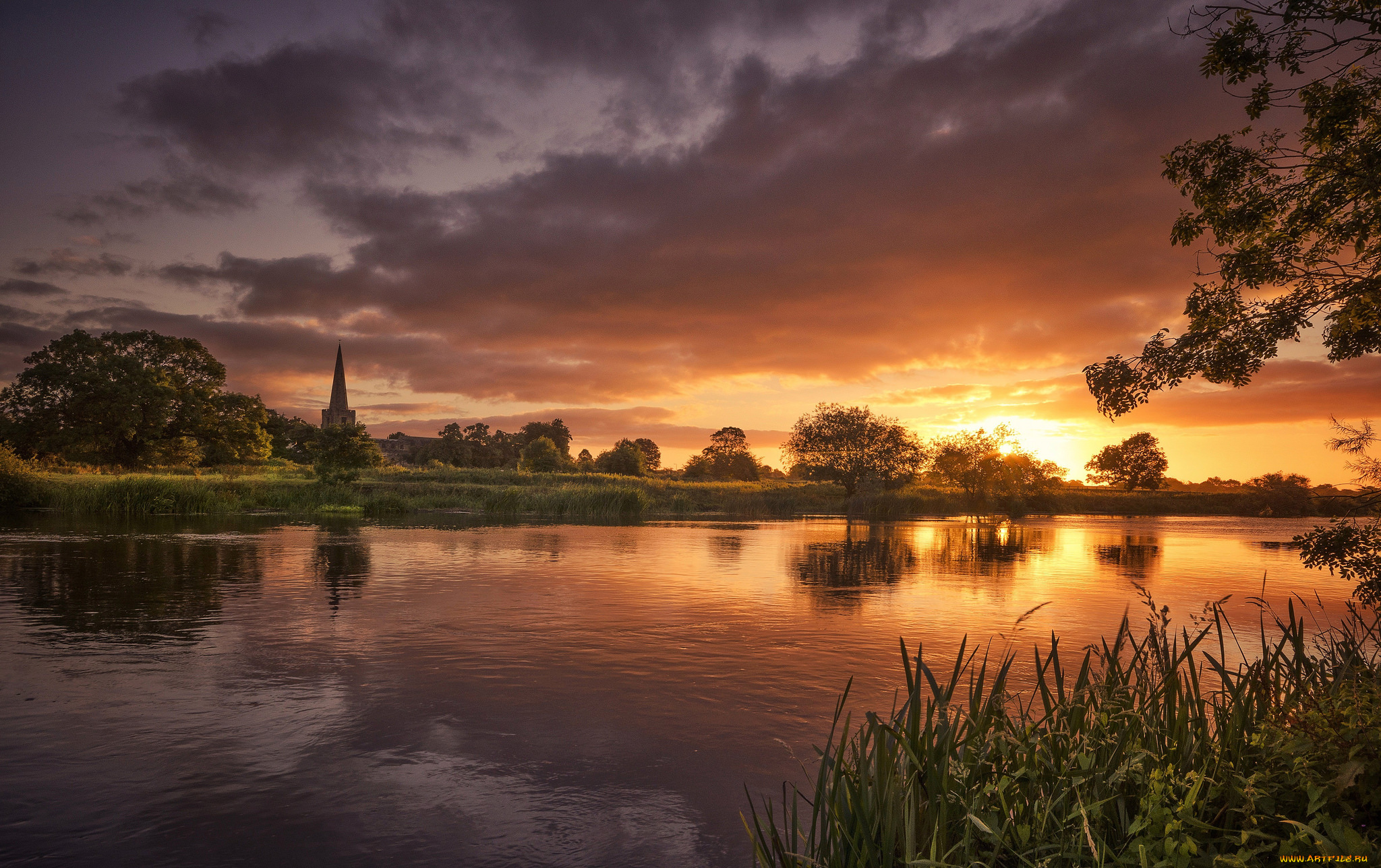 города, -, пейзажи, рассвет