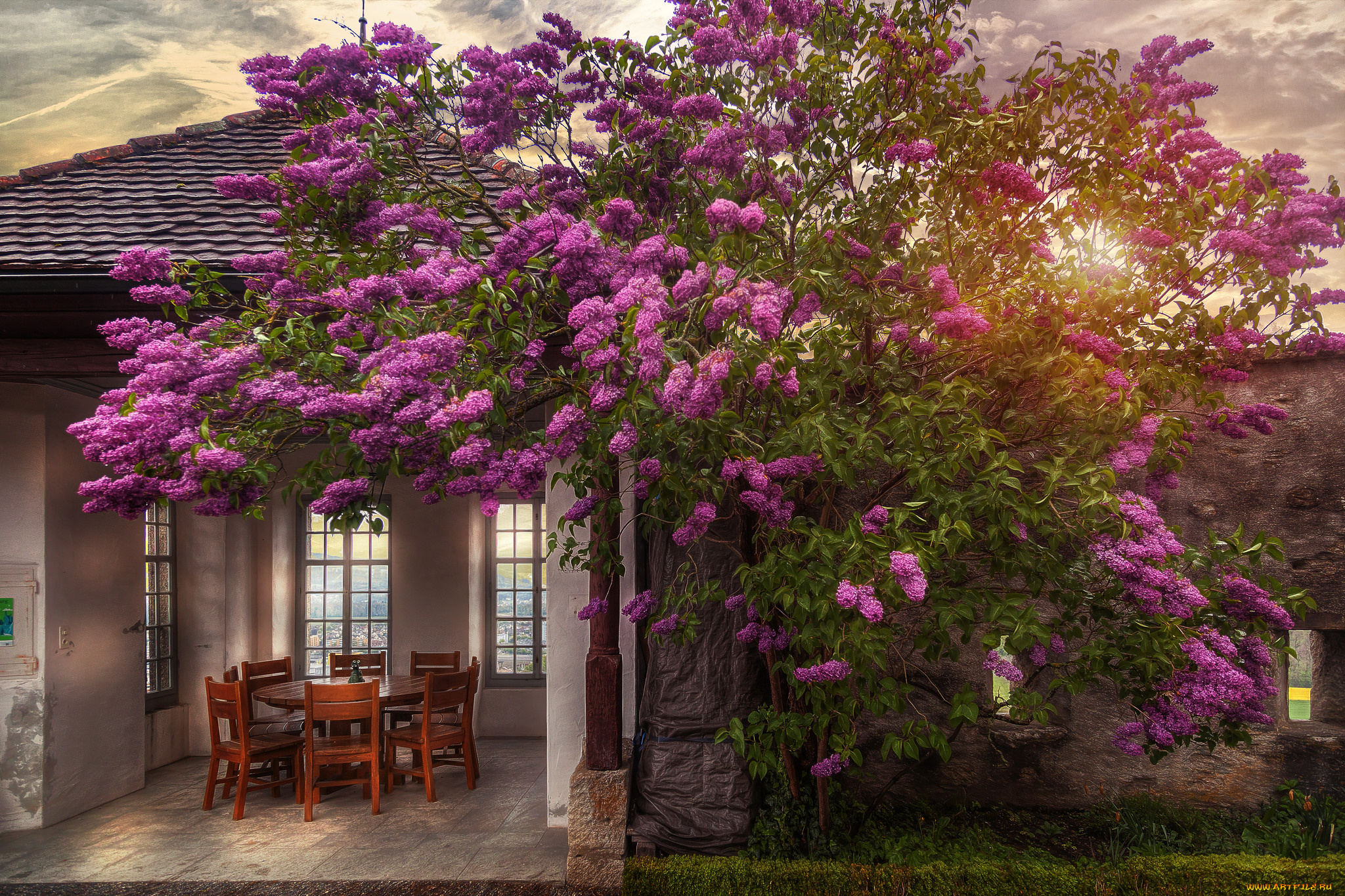 города, -, здания, , дома, простор