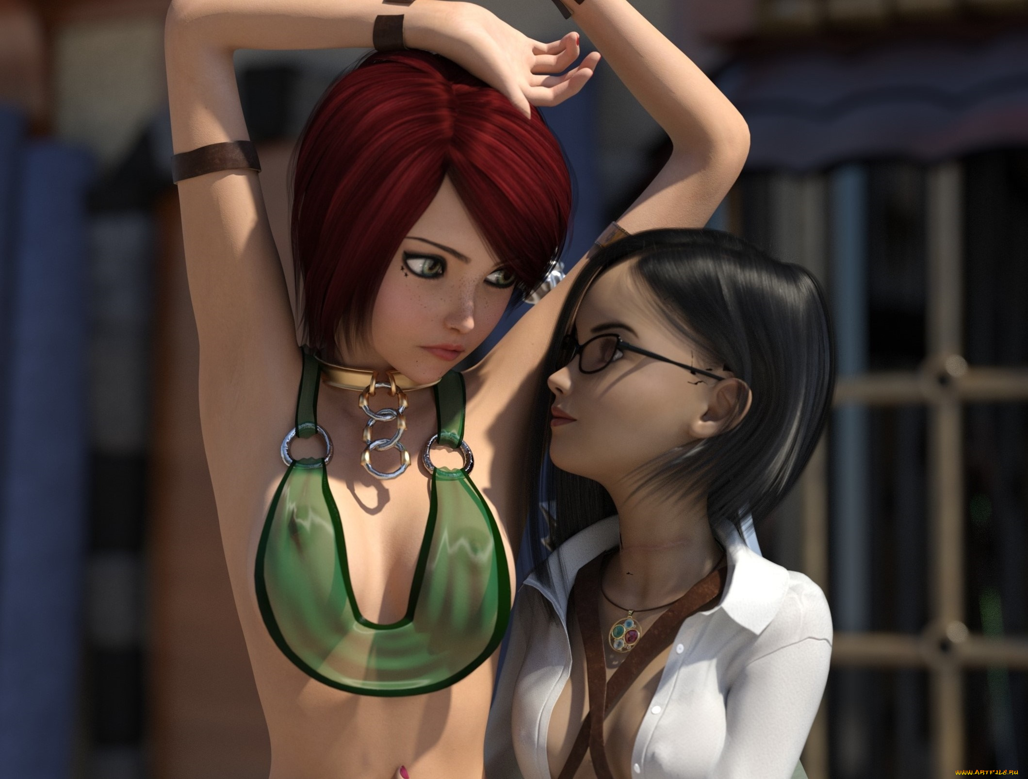 3д, графика, люди, , people, фон, взгляд, девушки