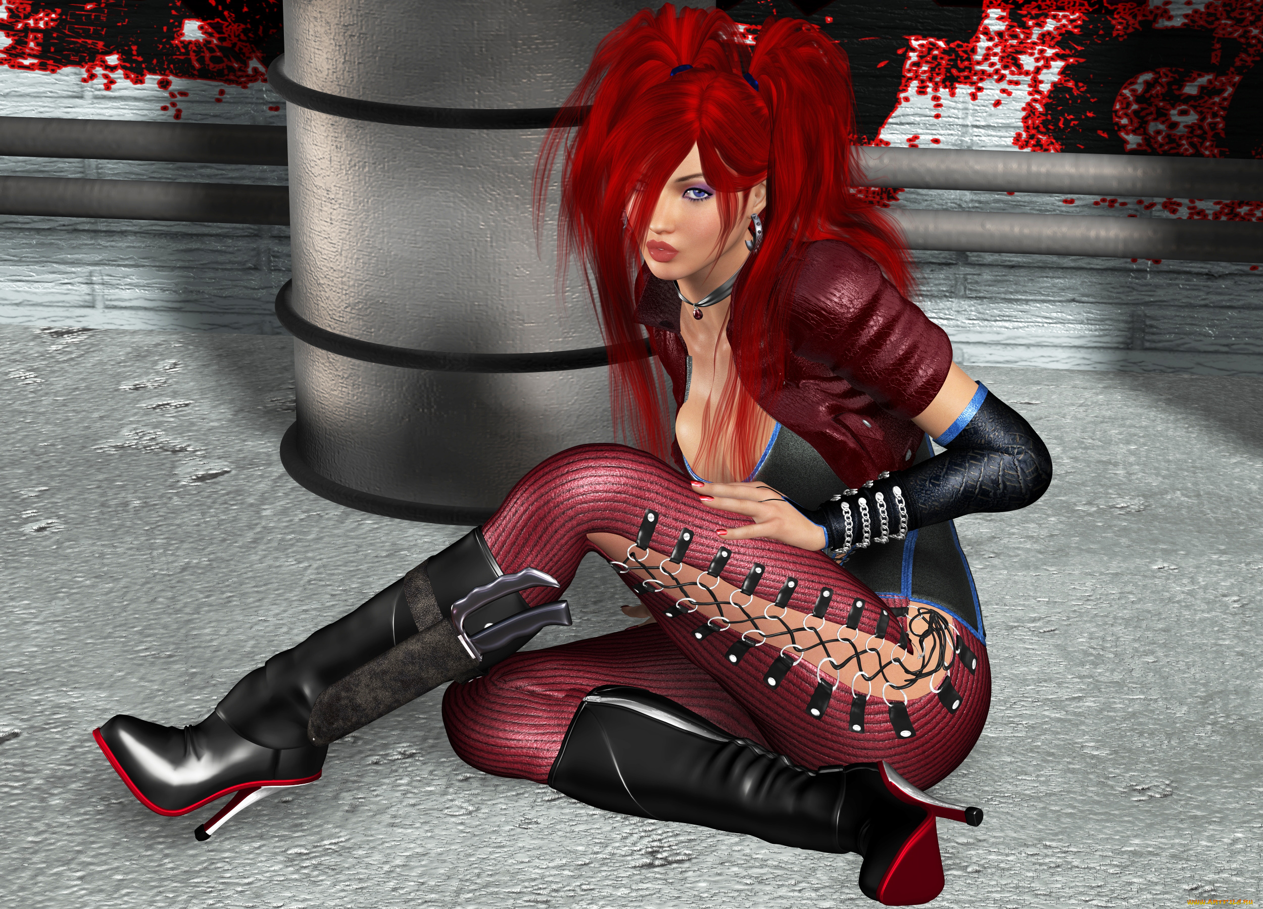 3д, графика, люди, , people, девушка, фон, взгляд, униформа