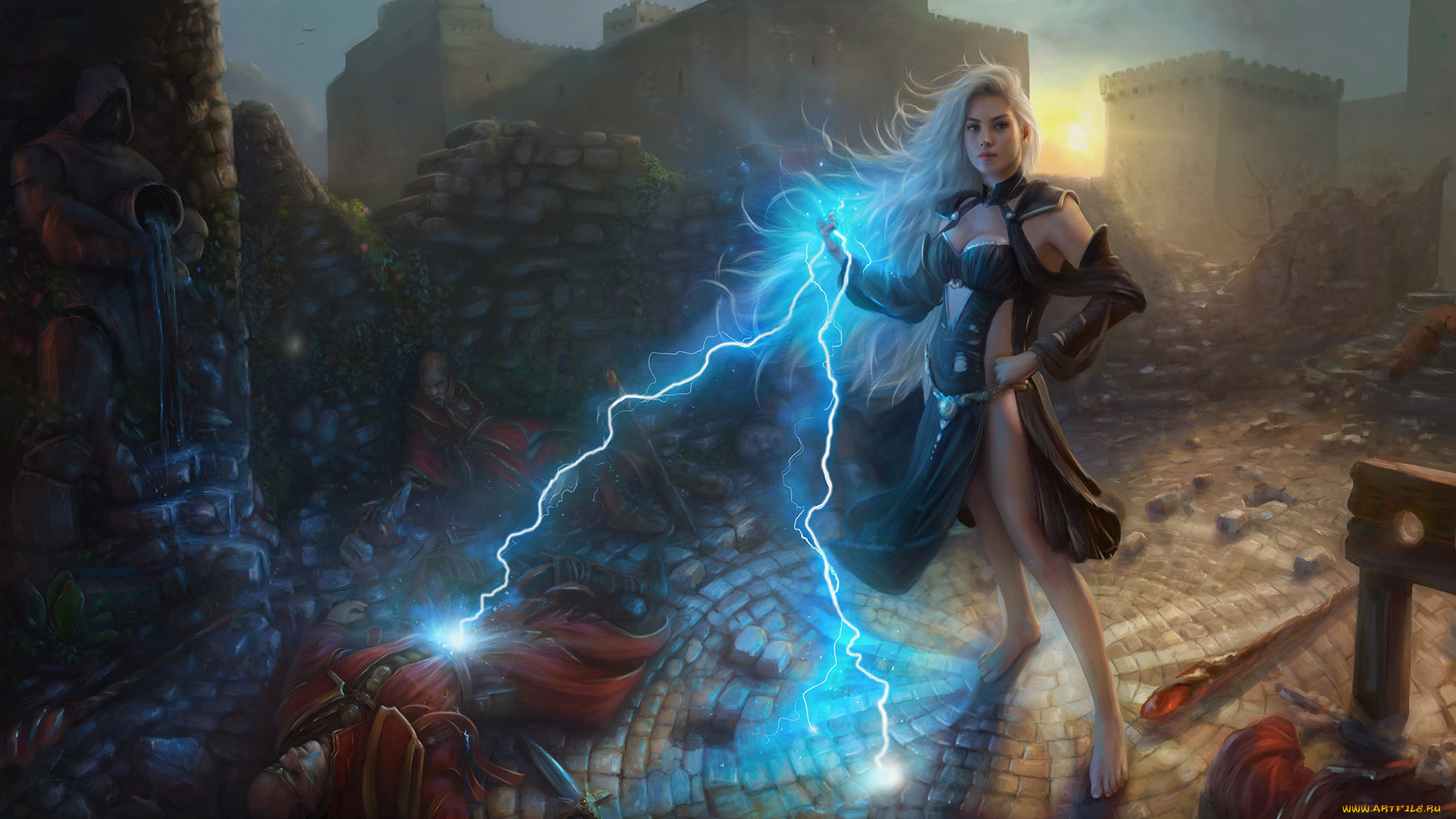 фэнтези, маги, , волшебники, магия, фон, девушка